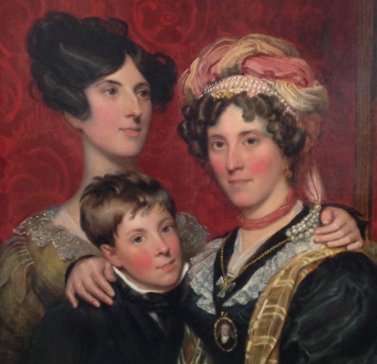 William IV Pair of English Family Portraits, Circa 1820 For Sale