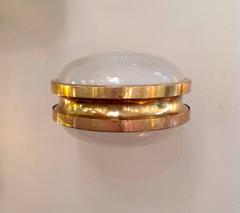 Pair of Sergio Mazza 'Gamma' Brass Sconces