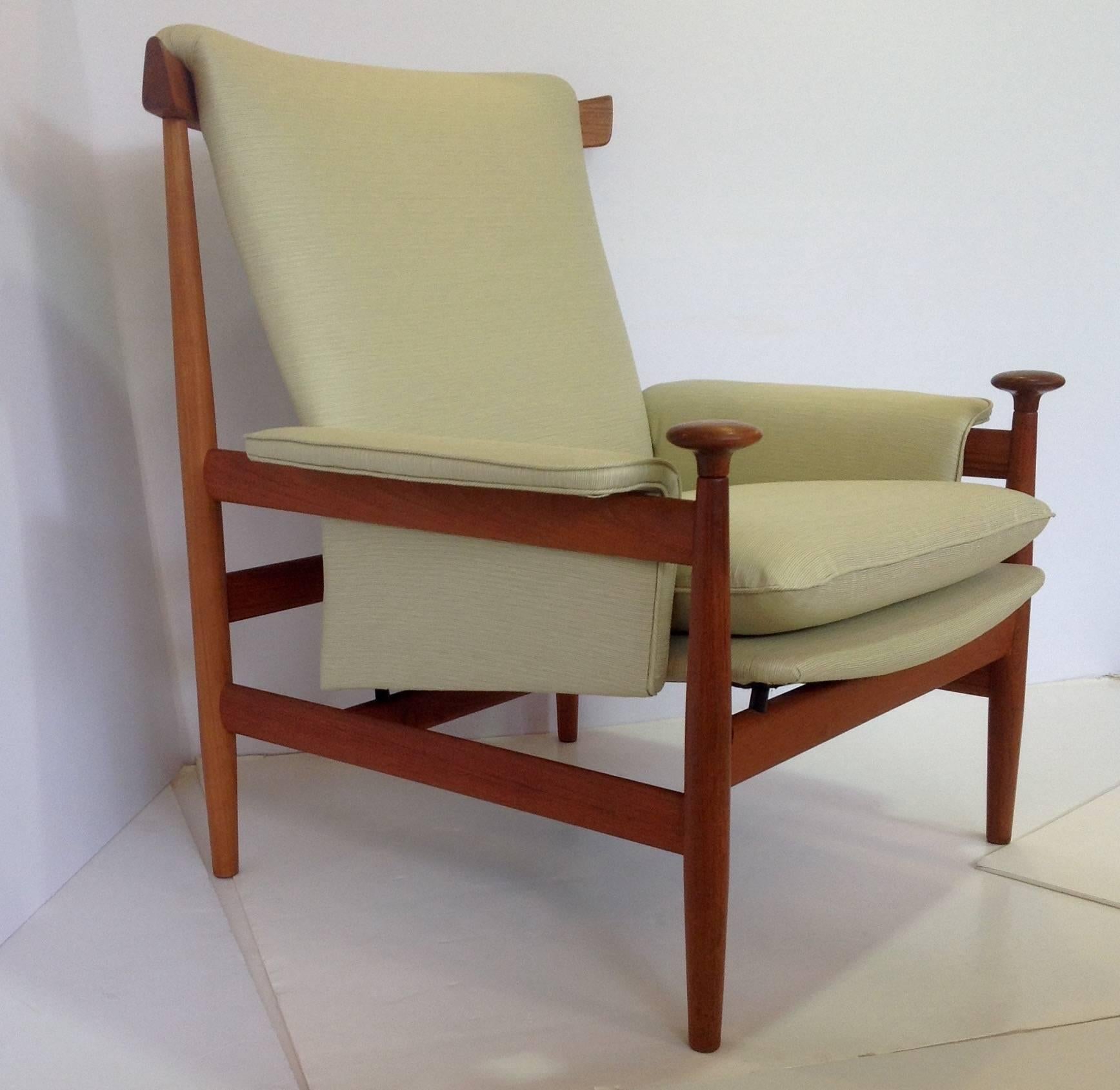 20th Century Finn Juhl Bwana Armchair and Ottoman For Sale