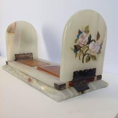 Asprey London Onyx Coral and Sterling Book Stand