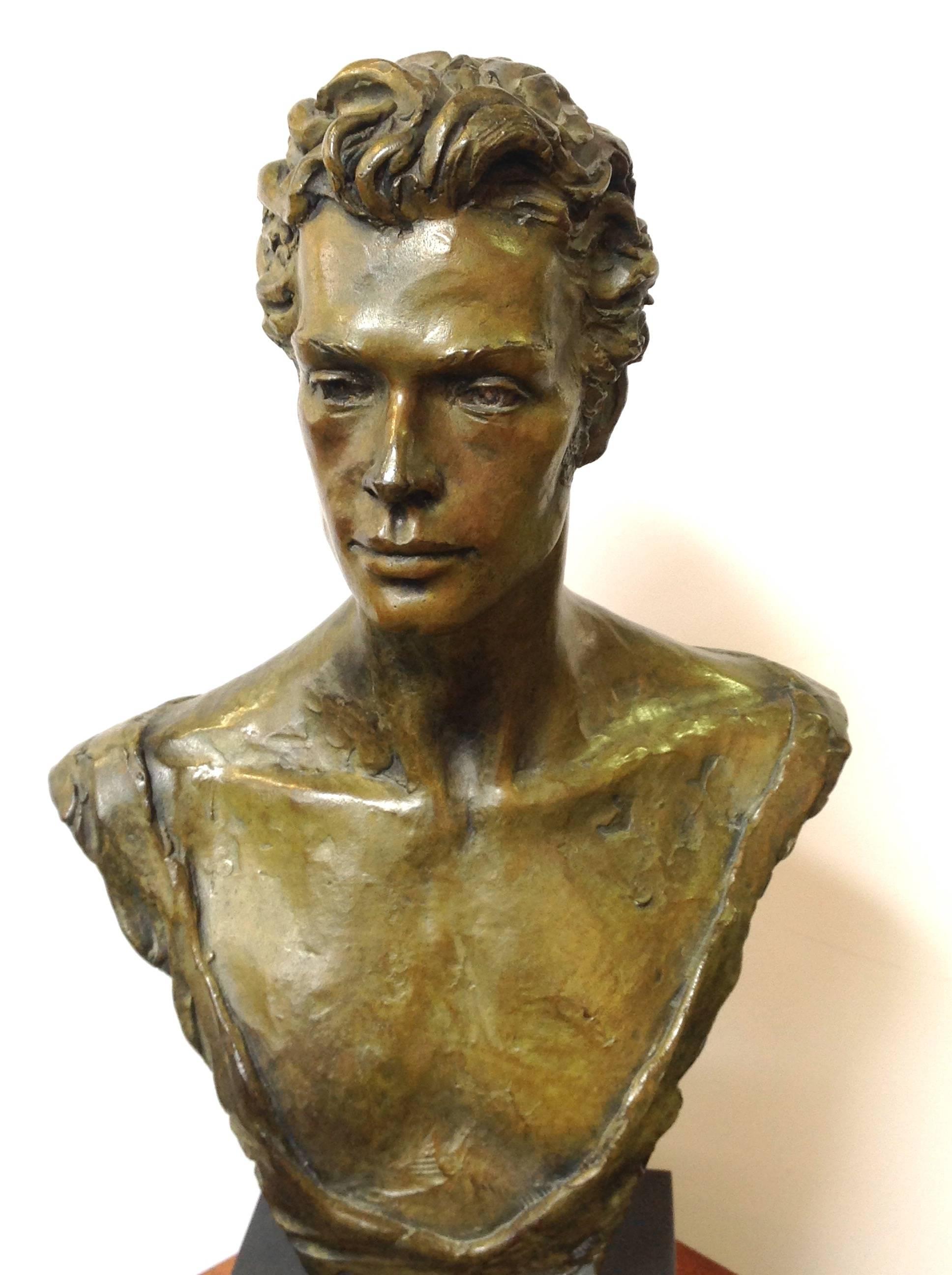 Bronze bust of Anthony Dowell as a young dancer on a marble base. It is signed Enzo Plazzotta (1921 to 1960). The bronze is attached to the base measuring 6 5/8" by 4 3/8" and 4" high
Sir Anthony Dowell, CBE (born 16 February 1943)