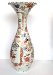 Japanese Kutani Vase Antique 30"