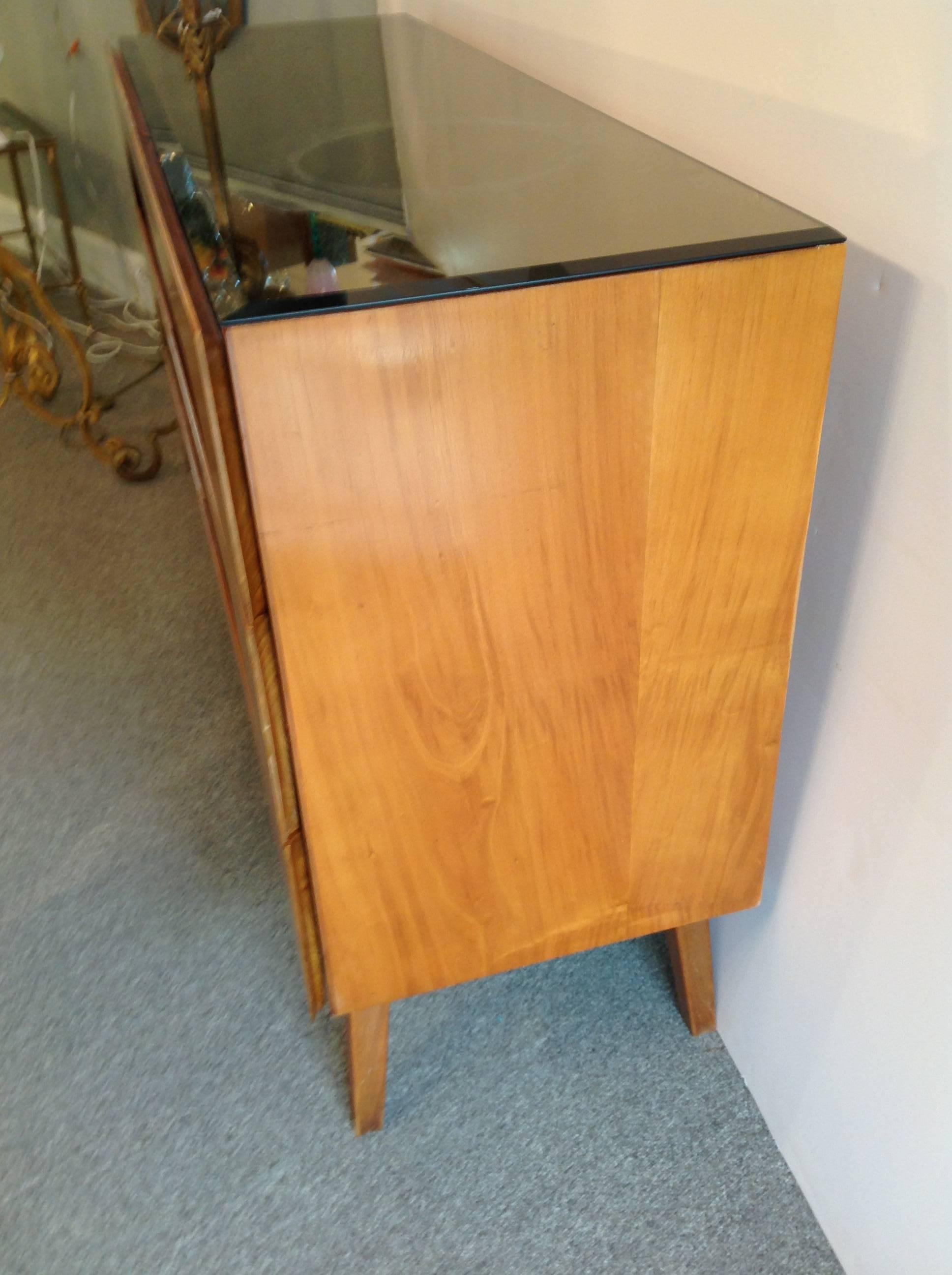 20th Century Pair of Italian Fruitwood Cabinets For Sale