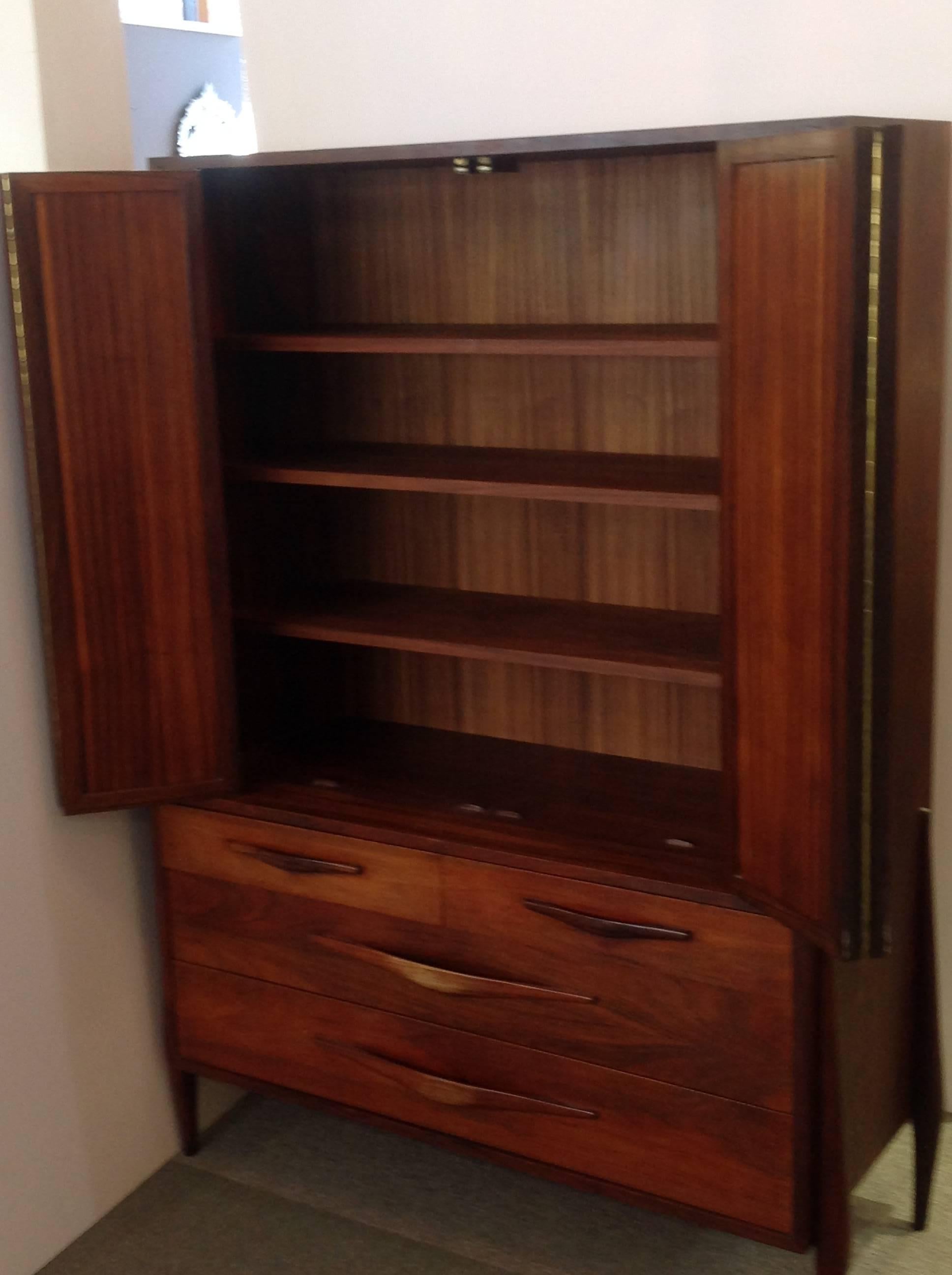 Mid-Century Modern Rosewood Cabinet 1960's For Sale