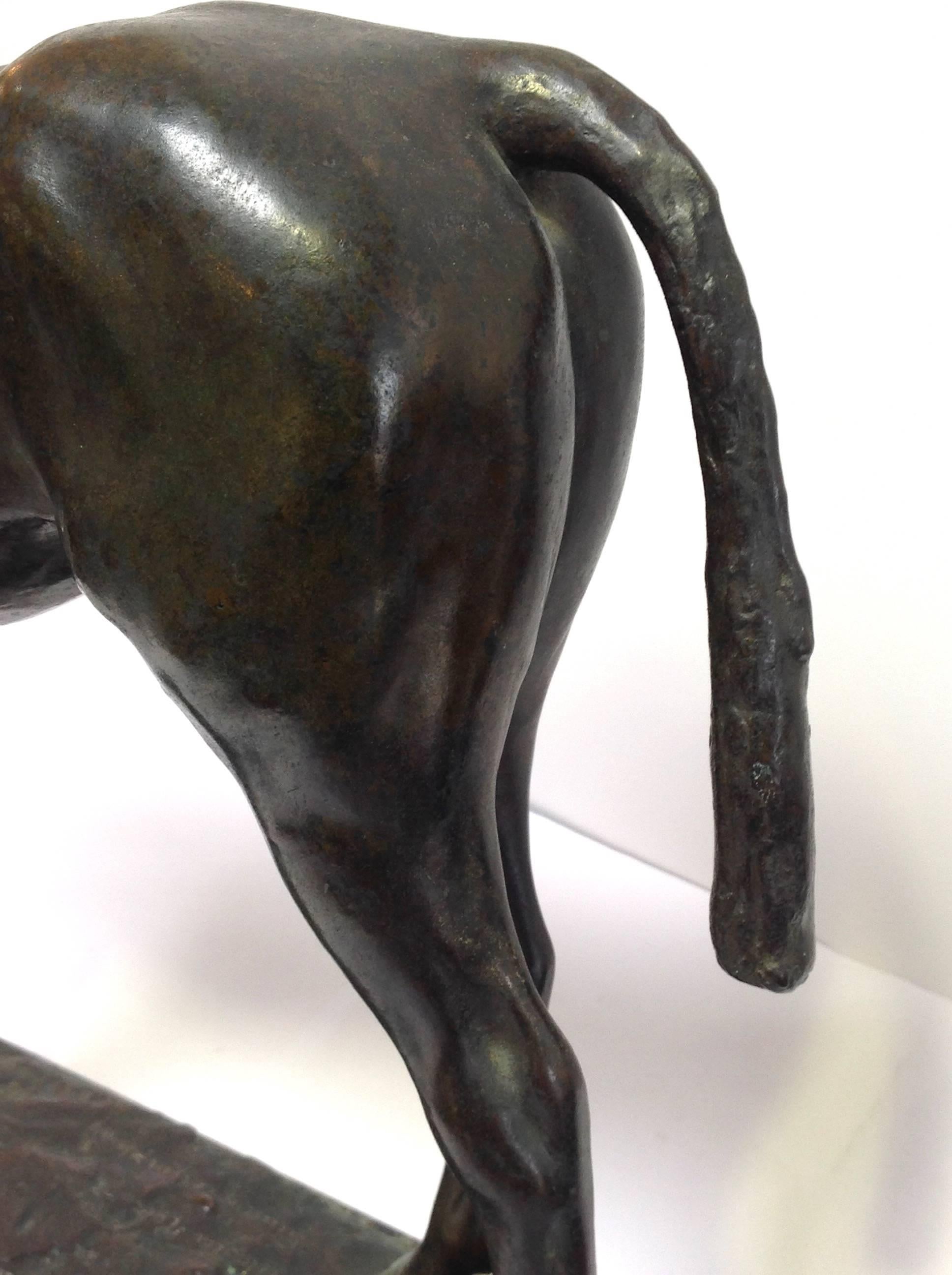 20th Century Master Robert Bronze Horse Sculpture by Pauline Boumphre