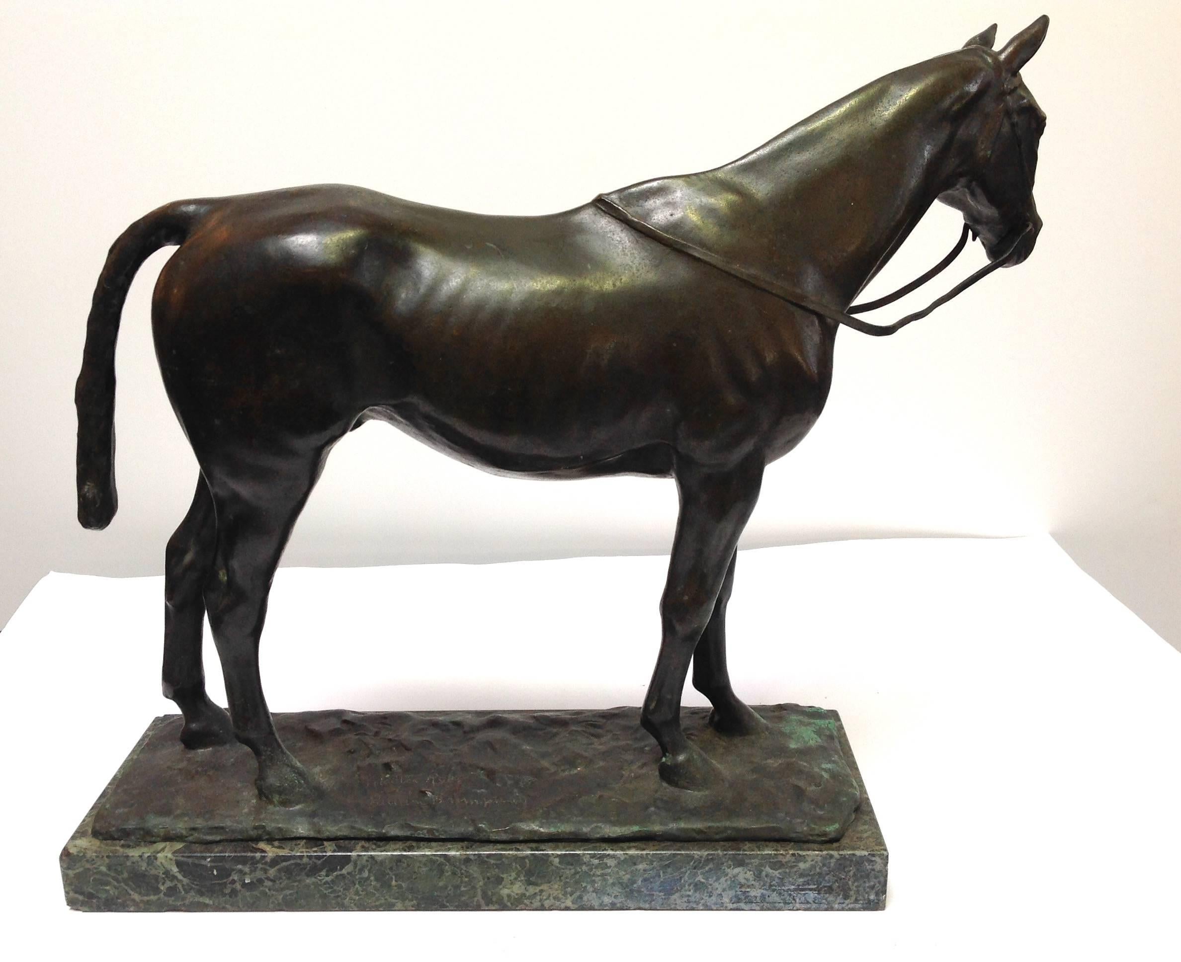 Master Robert Bronze Horse Sculpture by Pauline Boumphre 1
