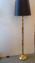 French Bamboo Brass Floor Lamp
