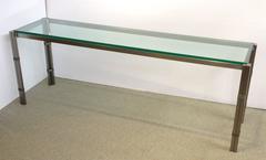 Steel and Glass Console Table