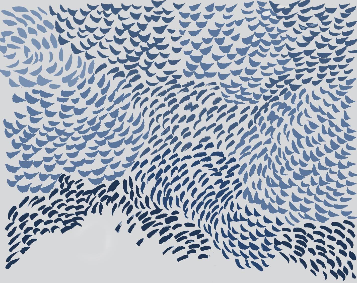 Murmuration - tufted wool wall hanging made bespoke In Excellent Condition For Sale In Blandford Forum, Dorset