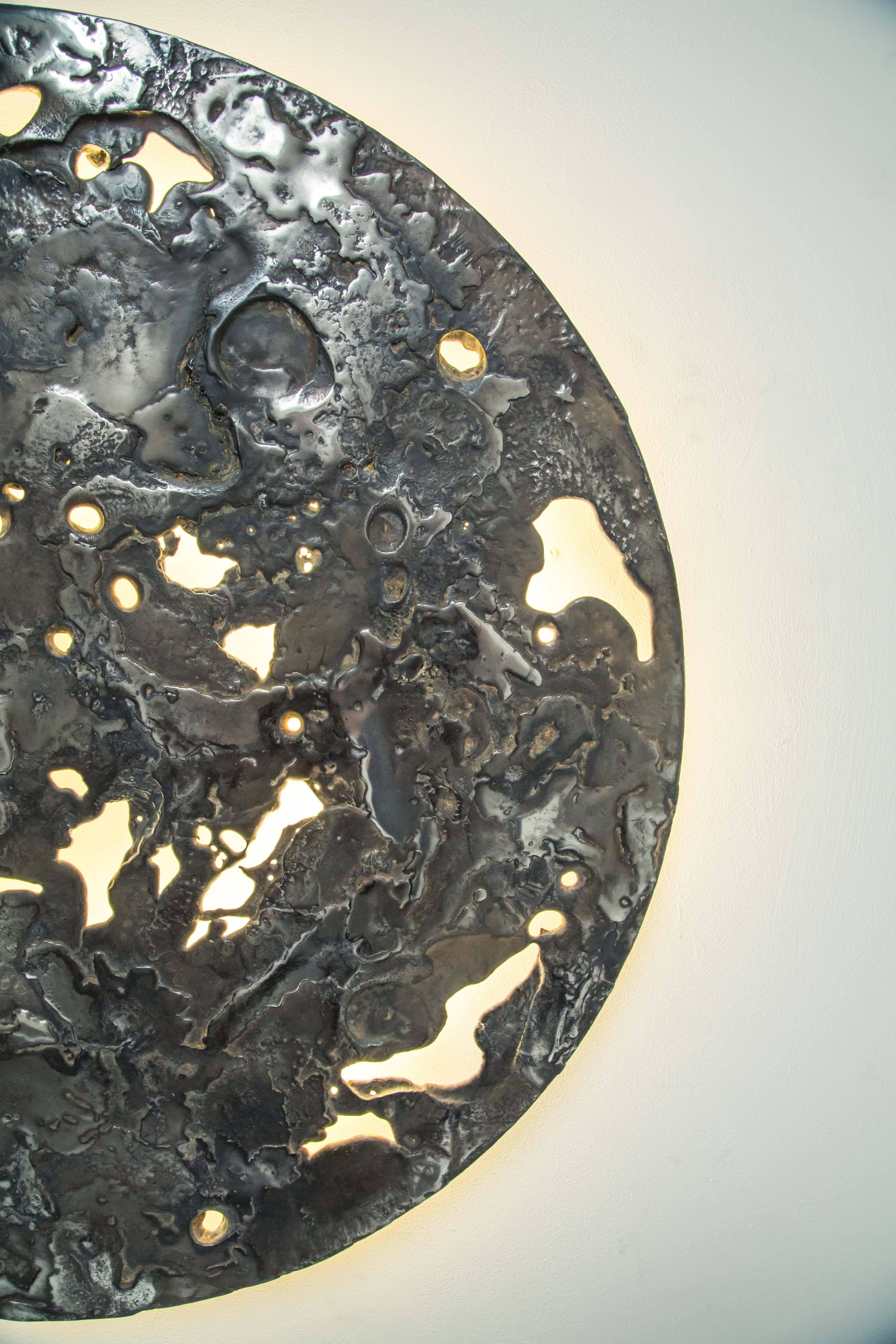 Cast 'IO Moon' Light Sculpture For Sale