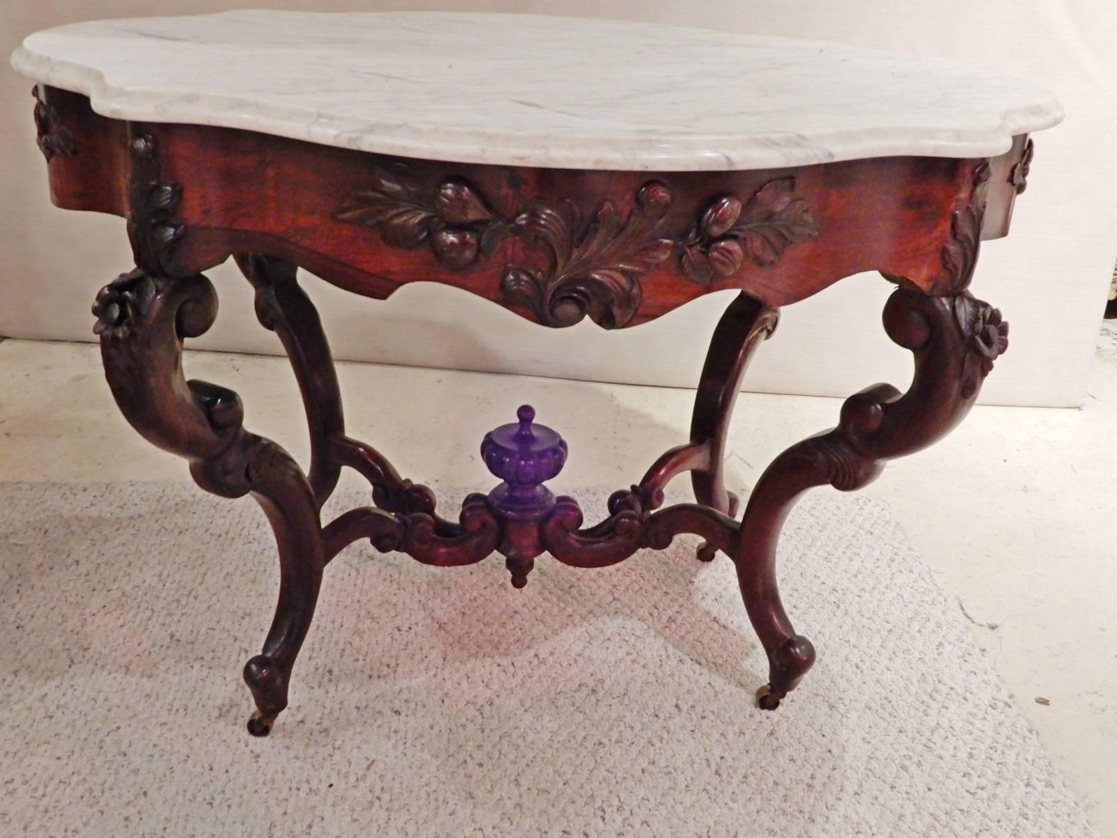 American Center table by Belter Victorian Rosewood 