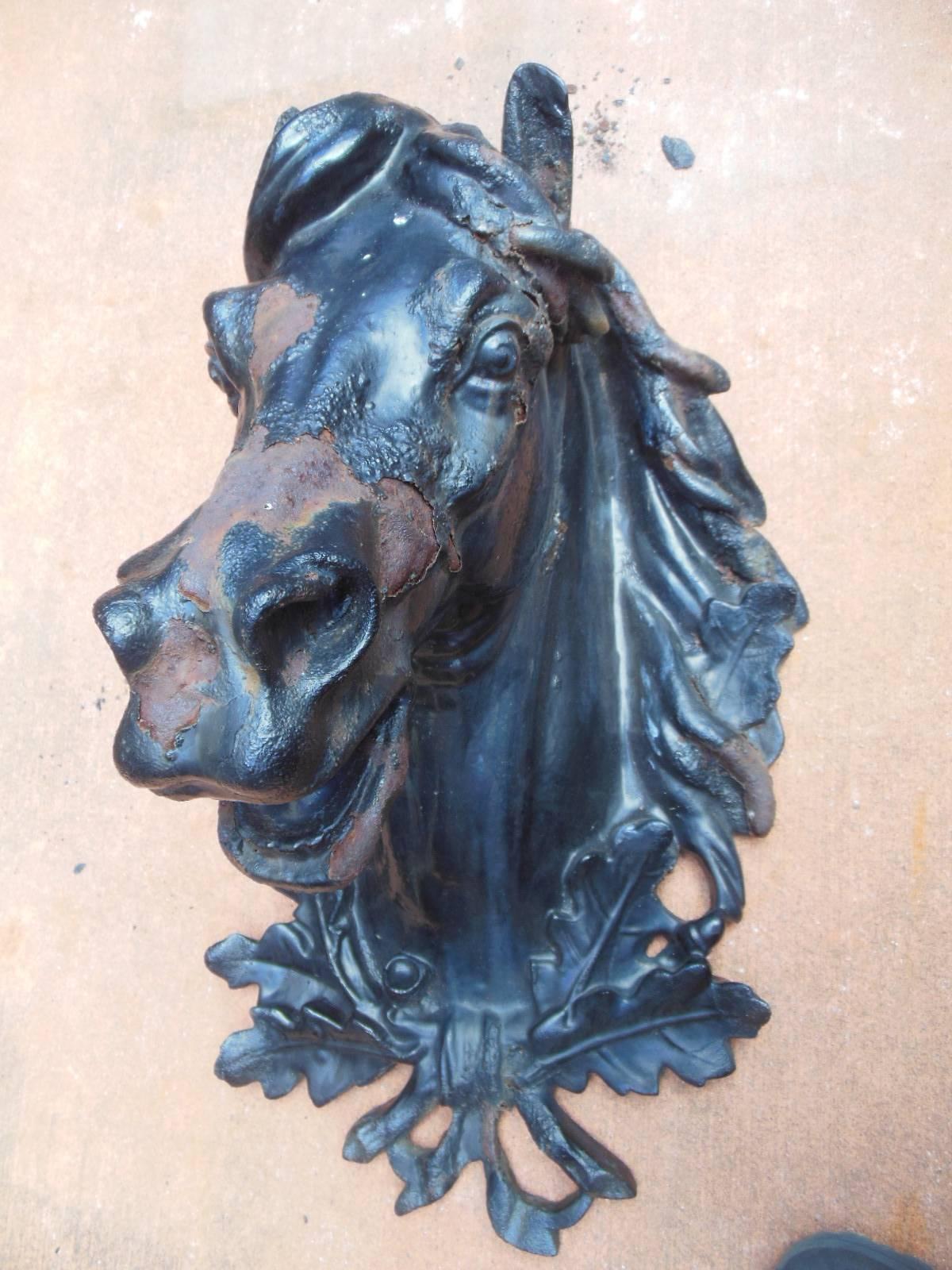 vintage cast iron horse