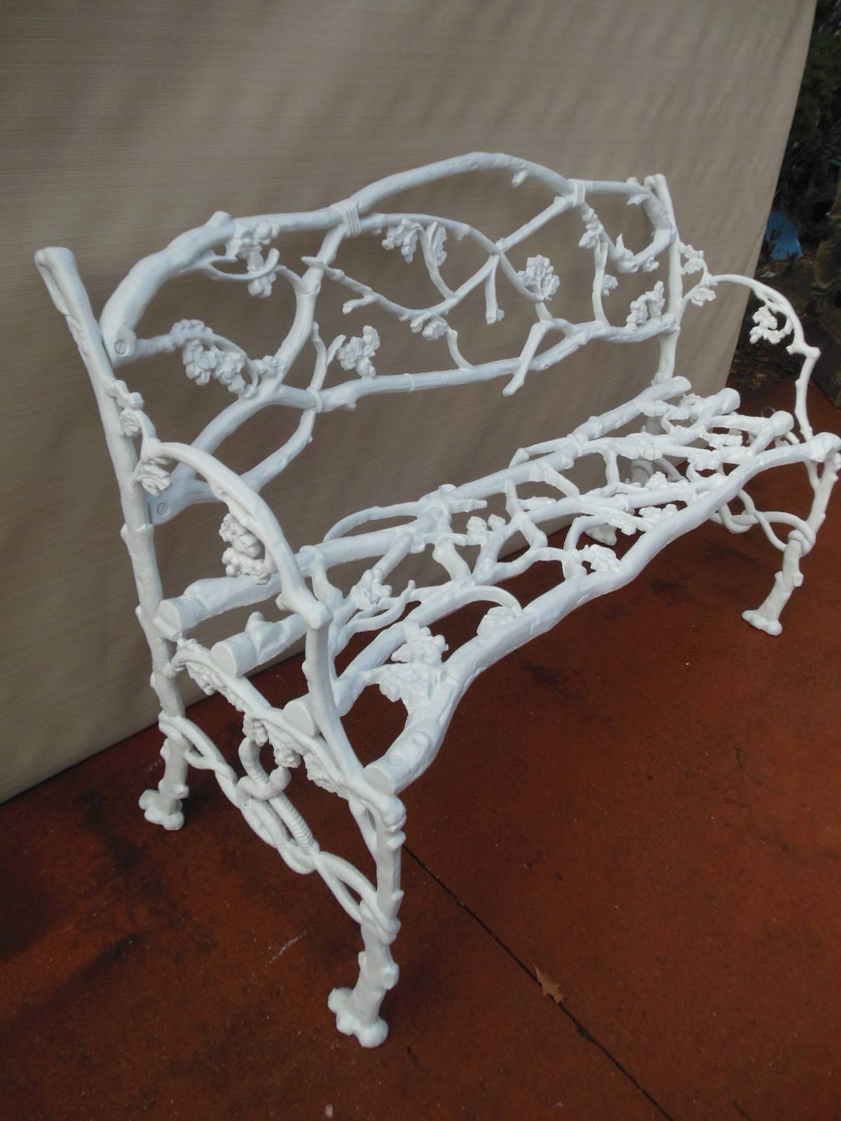 American Bench, Cast Iron Rustic or Twig Pattern