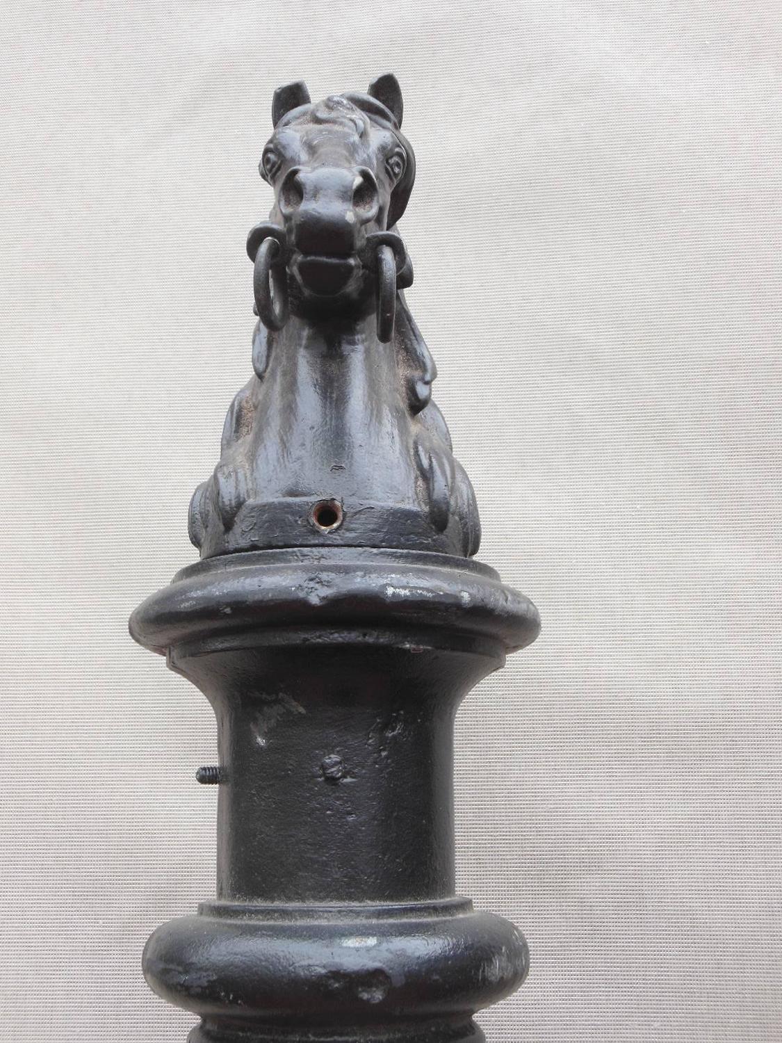 Antique Cast Iron Horse Head Hitching Posts For Sale at 1stdibs