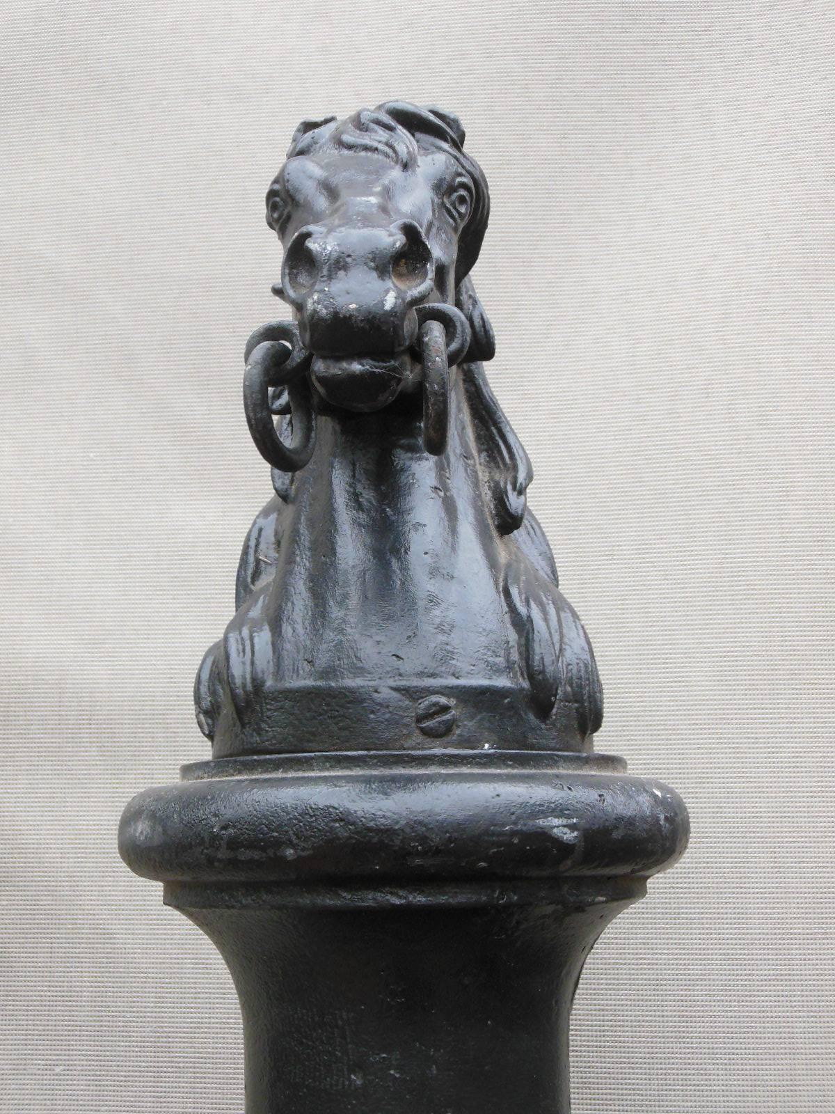 antique horse head hitching post