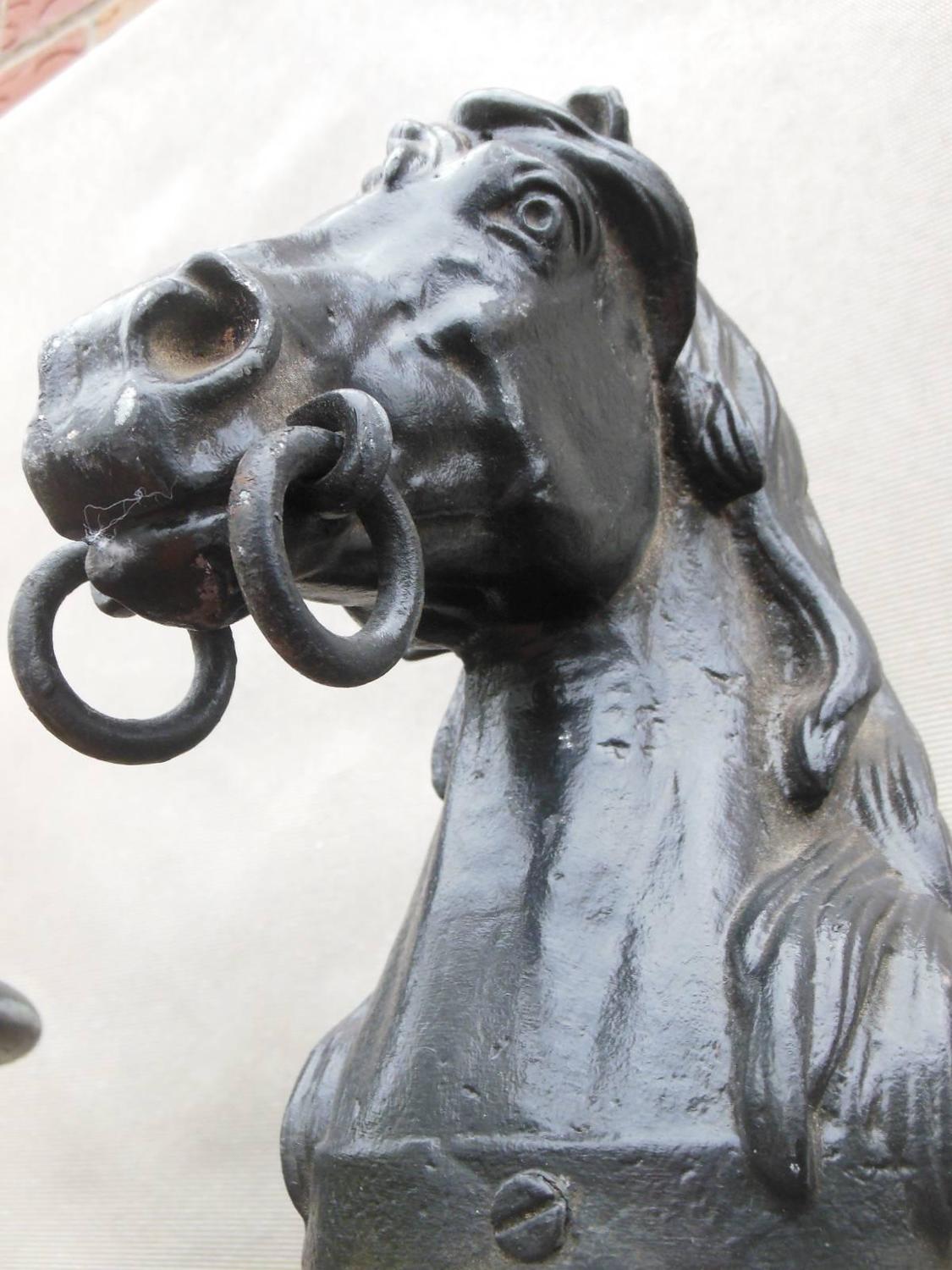 Antique Cast Iron Horse Head Hitching Posts For Sale at 1stdibs