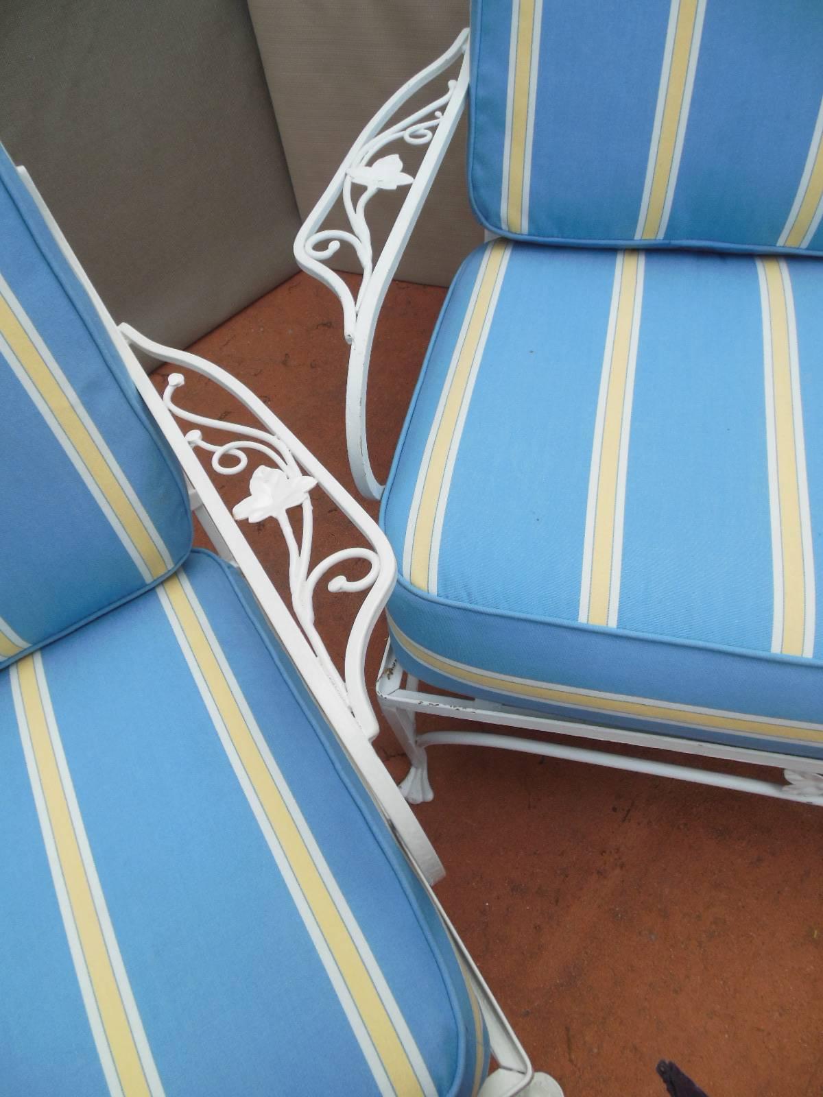 Mid-20th Century Salterini Vintage Patio Set, Mt Vernon Pattern Sofa and Armchair