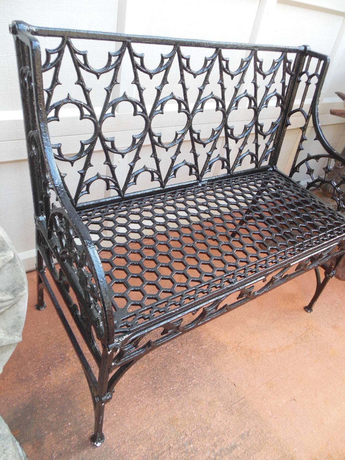 Gothic Revival Bench Gothic Cast Iron, 19th Century