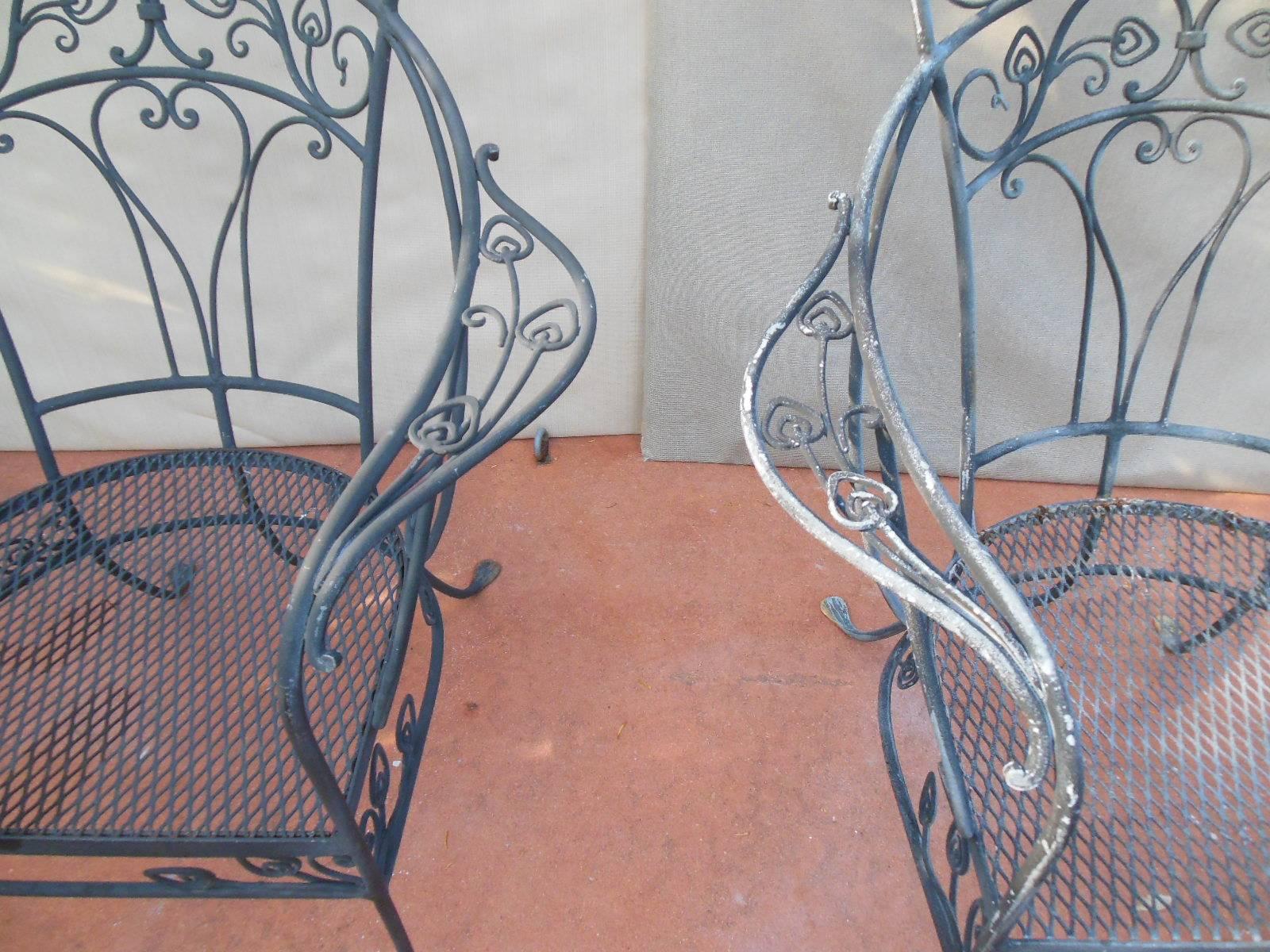 vintage wrought iron peacock chair