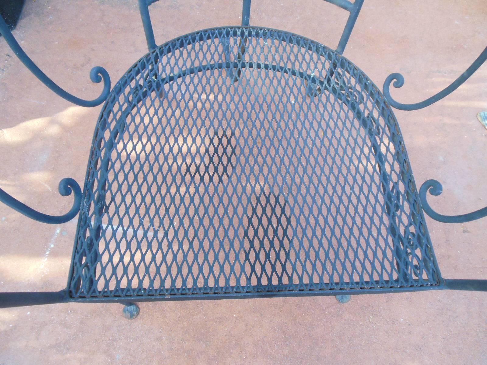 Mid-20th Century Salterini Peacock Wrought Iron Rare Chairs