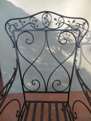 Salterini Style Wrought Iron Armchair by Florentine Craft Studio