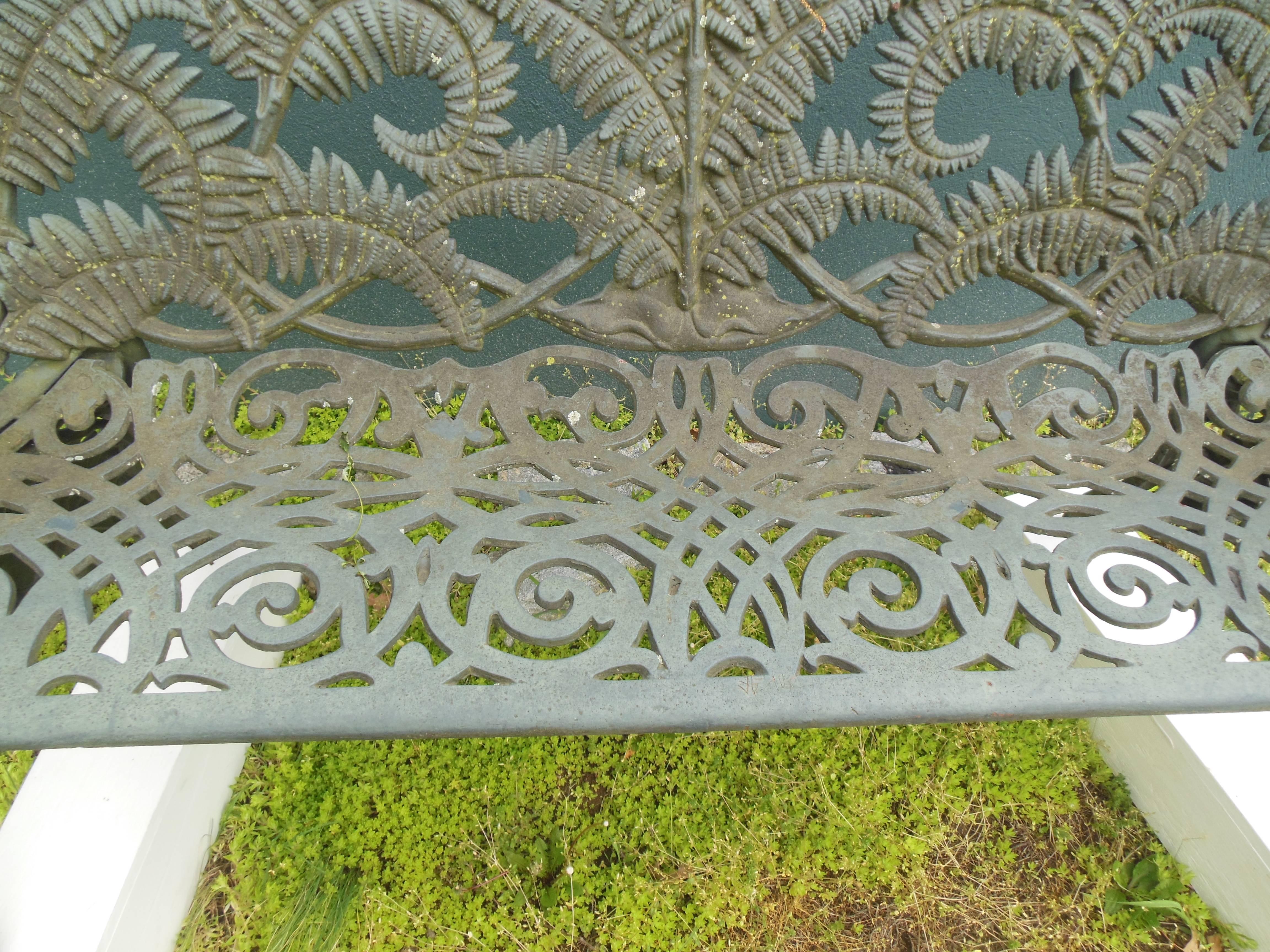 antique cast iron bench seat