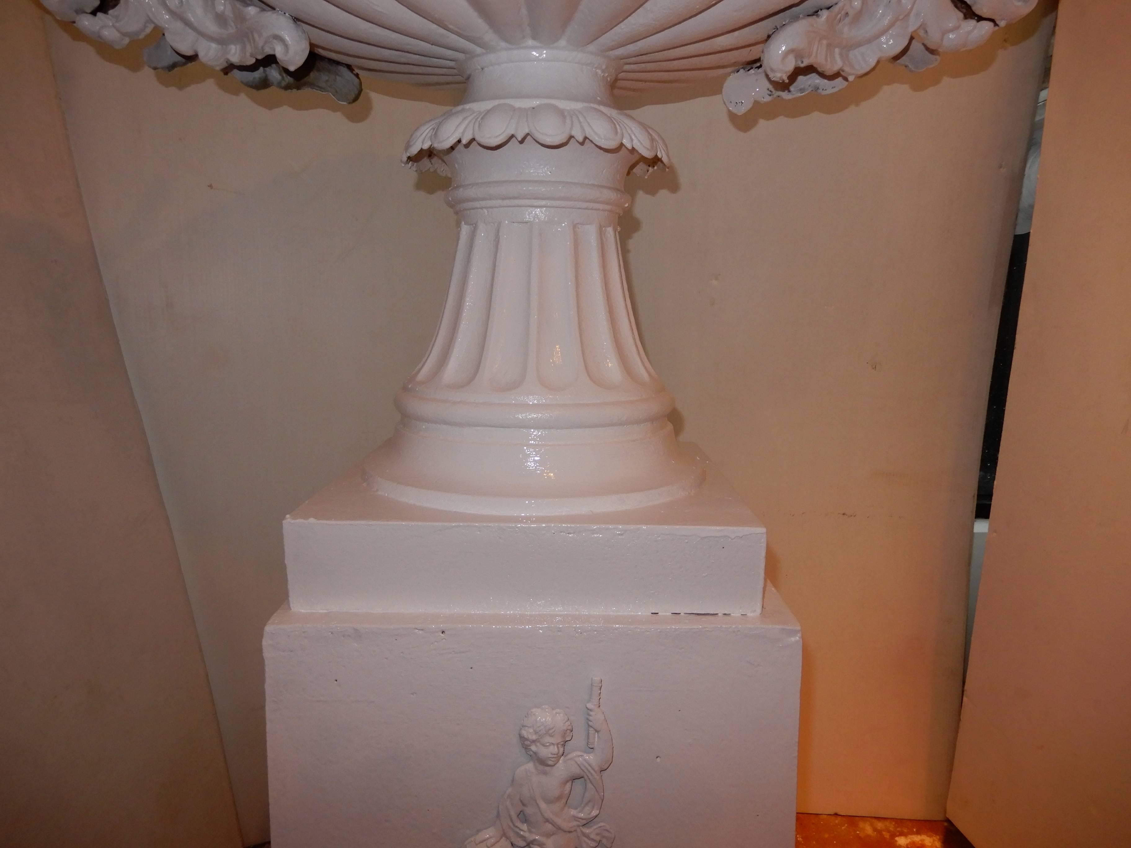 American Garden Urn, Tall Victorian Cast Iron For Sale
