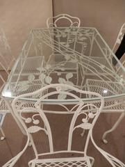 Salterini Wrought Iron Dining Set Seven Pieces