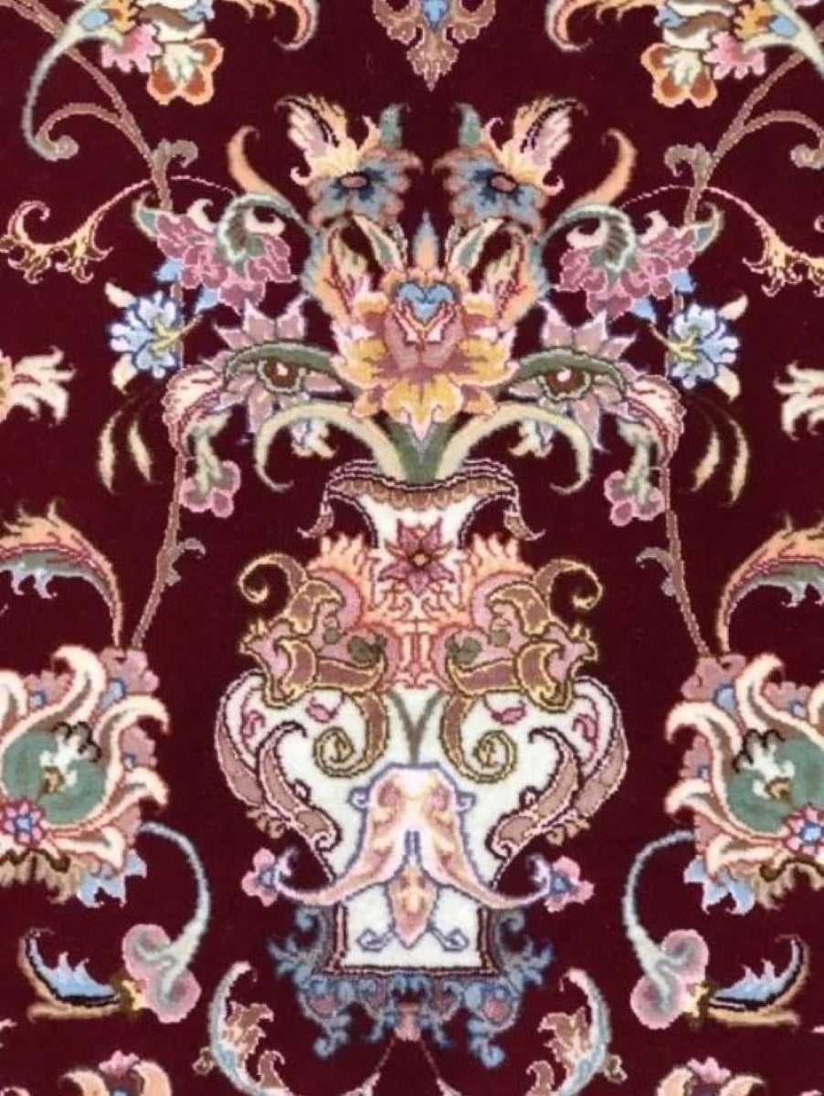 Very fine Persian Tabriz Silk & Wool Rug - 13.3' x 9.7' For Sale