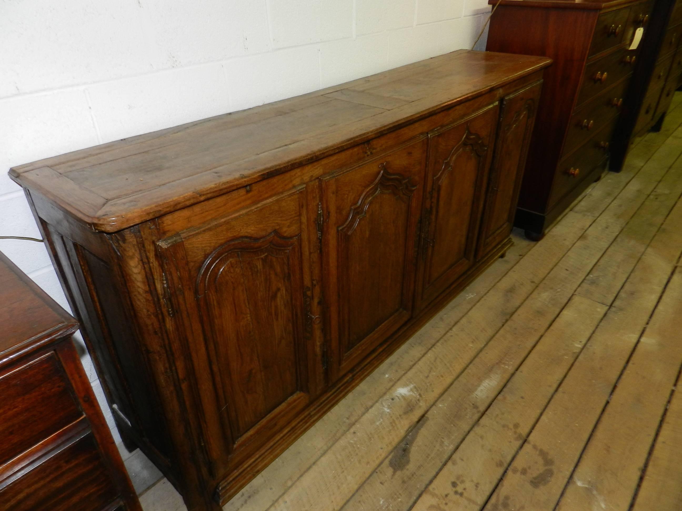 Antique French Oak Buffet In Excellent Condition In Millwood, VA