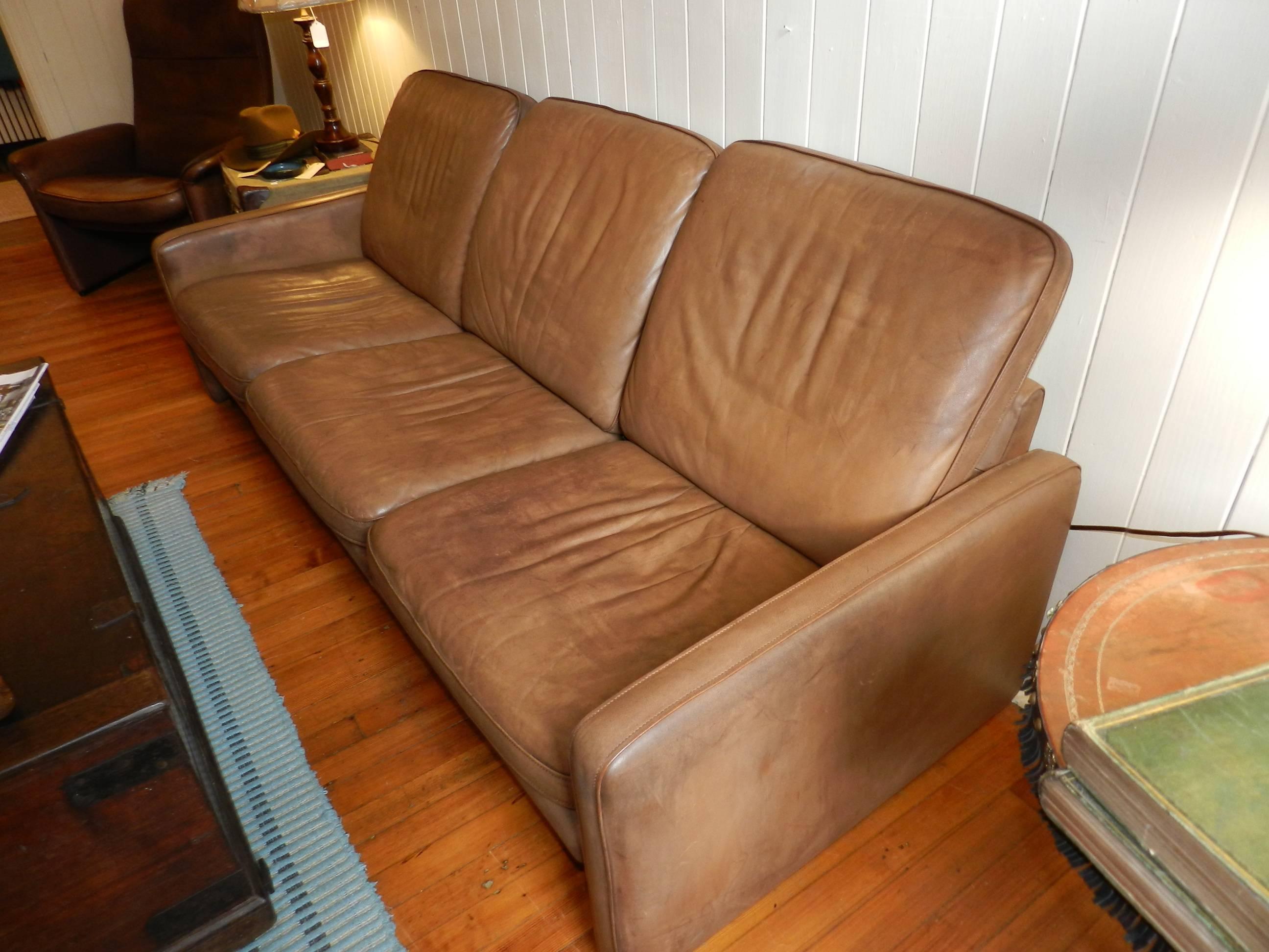 Leather Sofa by De Sede In Excellent Condition For Sale In Millwood, VA