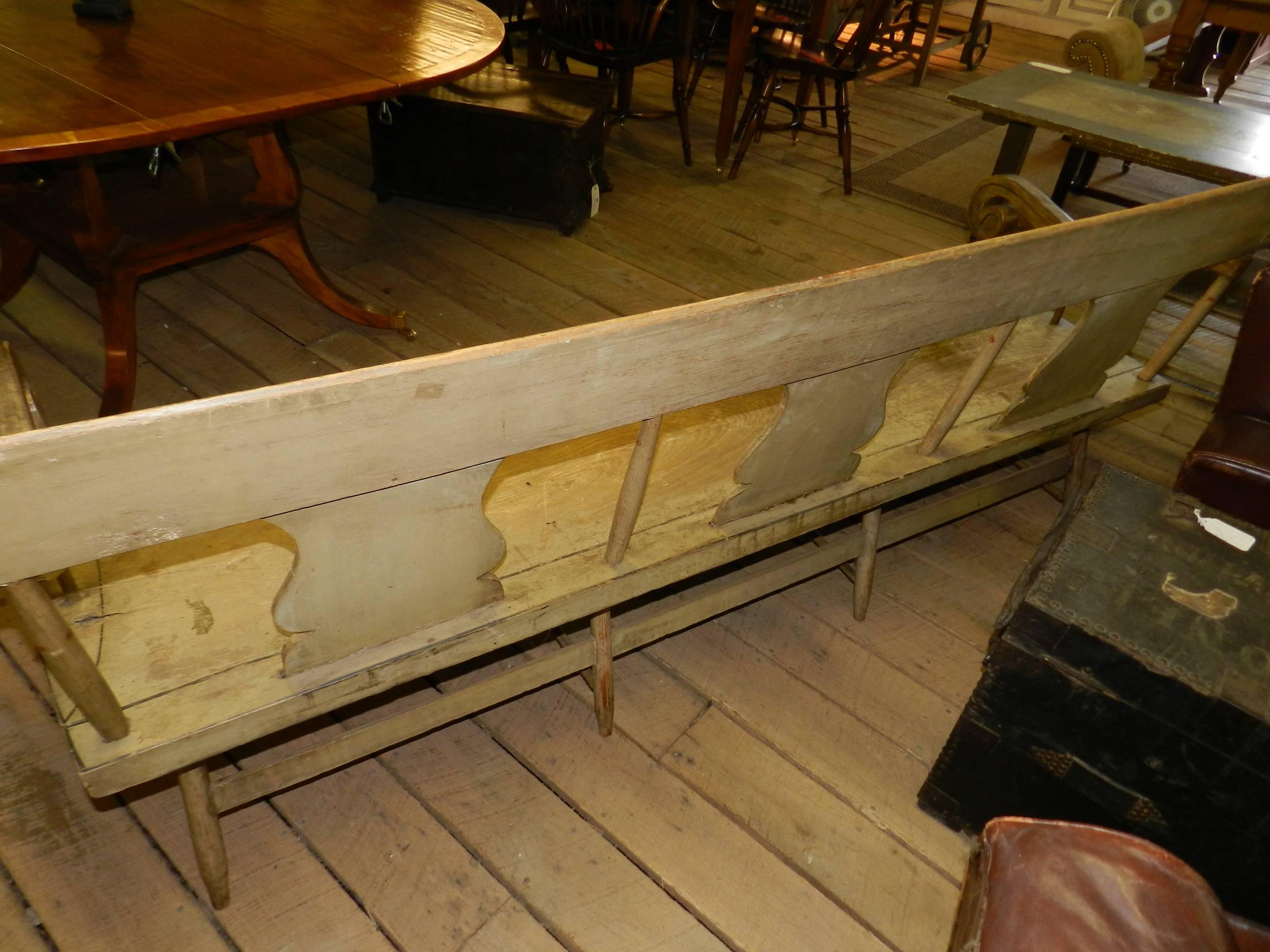 Hand-Crafted Antique Pine Bench