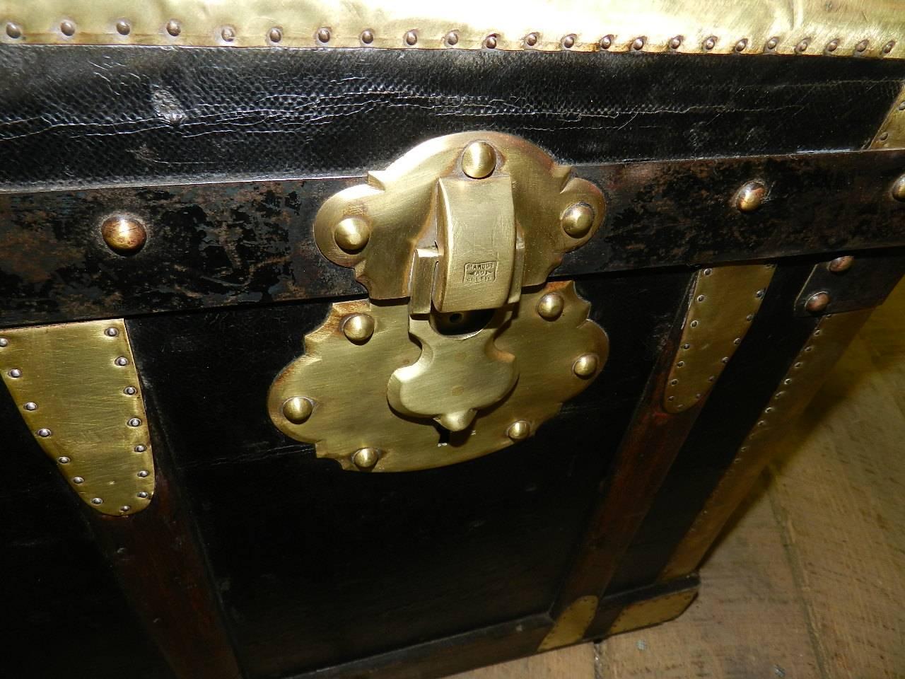 Hand-Crafted French Shipping Trunk