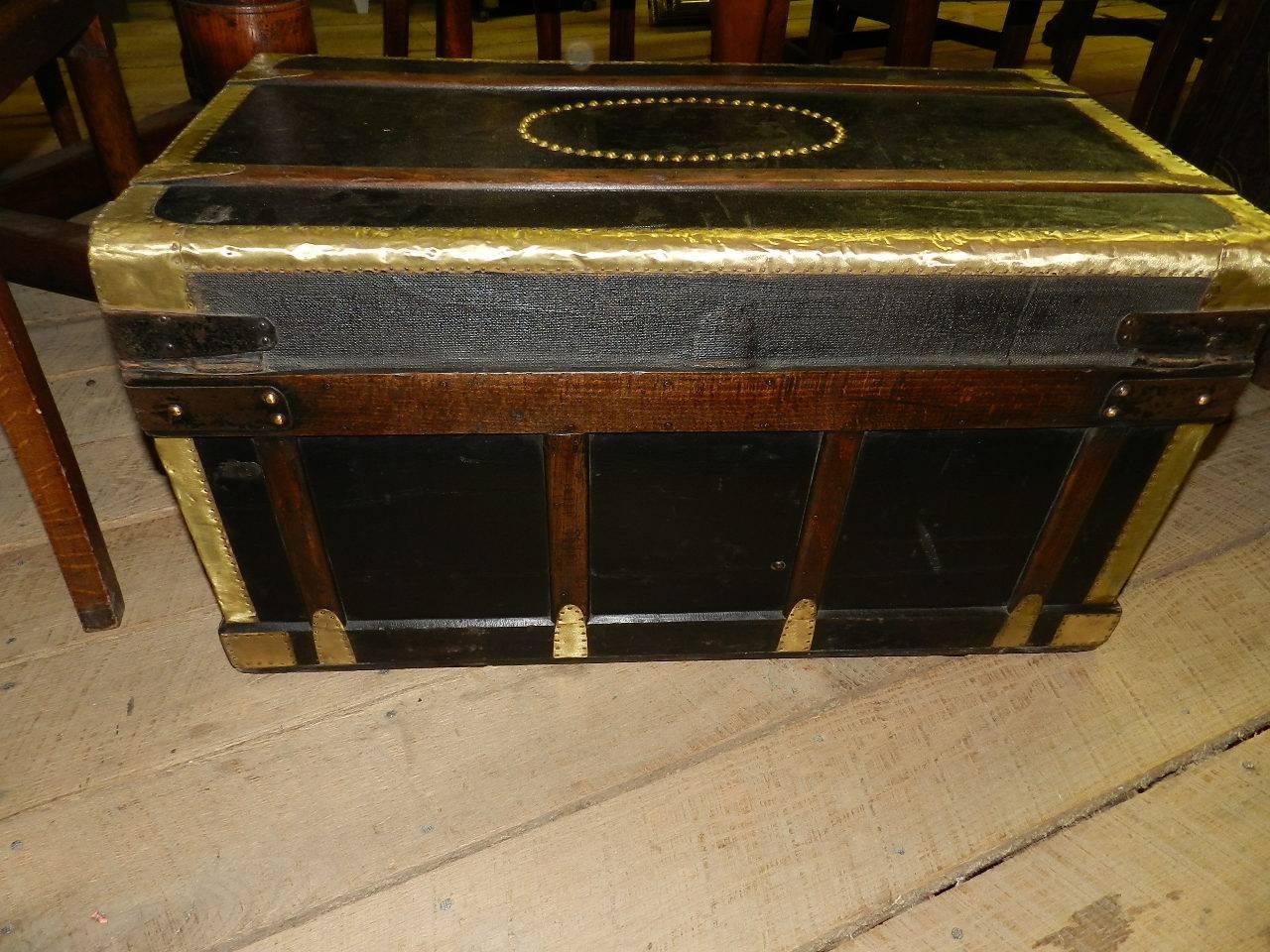 Late 19th Century French Shipping Trunk