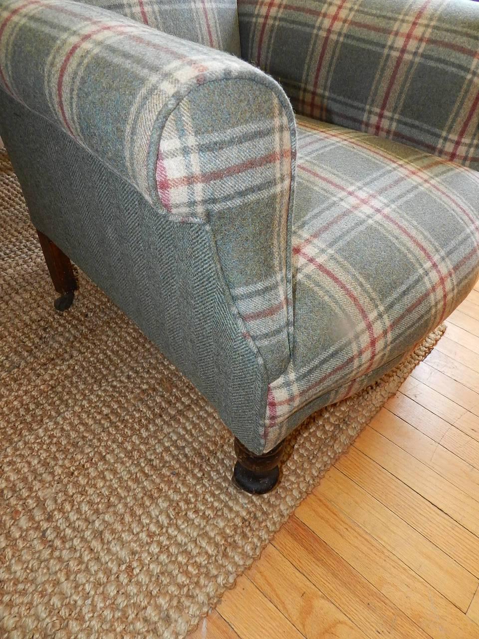 Wool Antique Upholstered Armchair