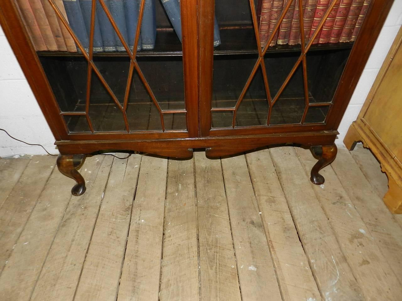 Mahogany Astragal Glazed Bookcase In Excellent Condition For Sale In Millwood, VA