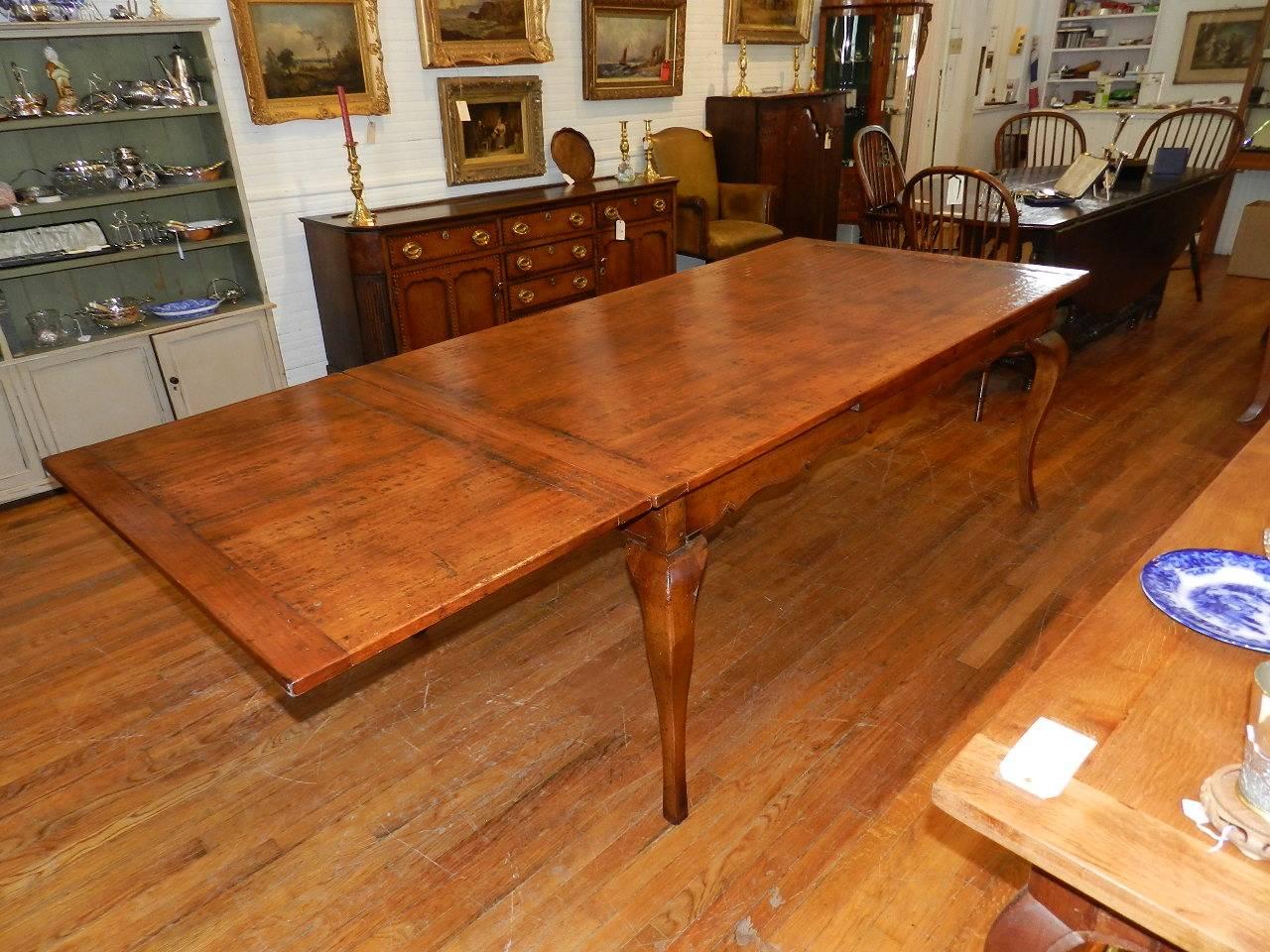 Hand-Crafted Cherry Draw Leaf Dining Table