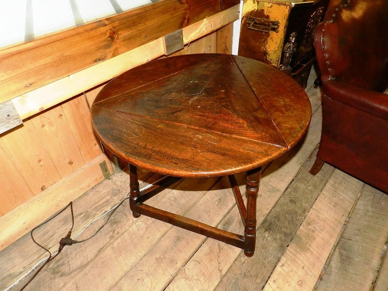 Hand-Crafted 19th Century Oak Tavern Side Table