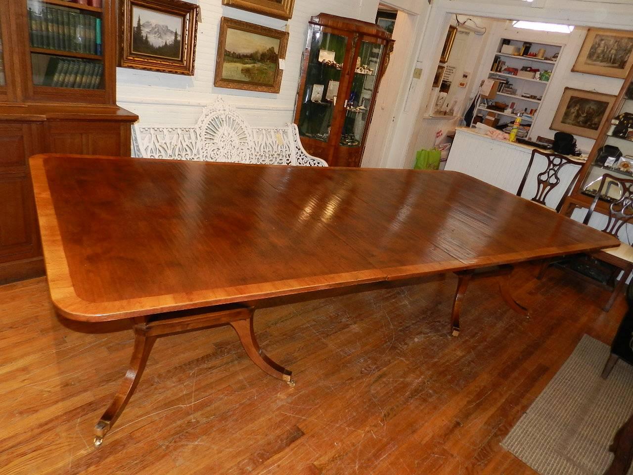 Scottish Cherry Twin Pedestal Dining Table