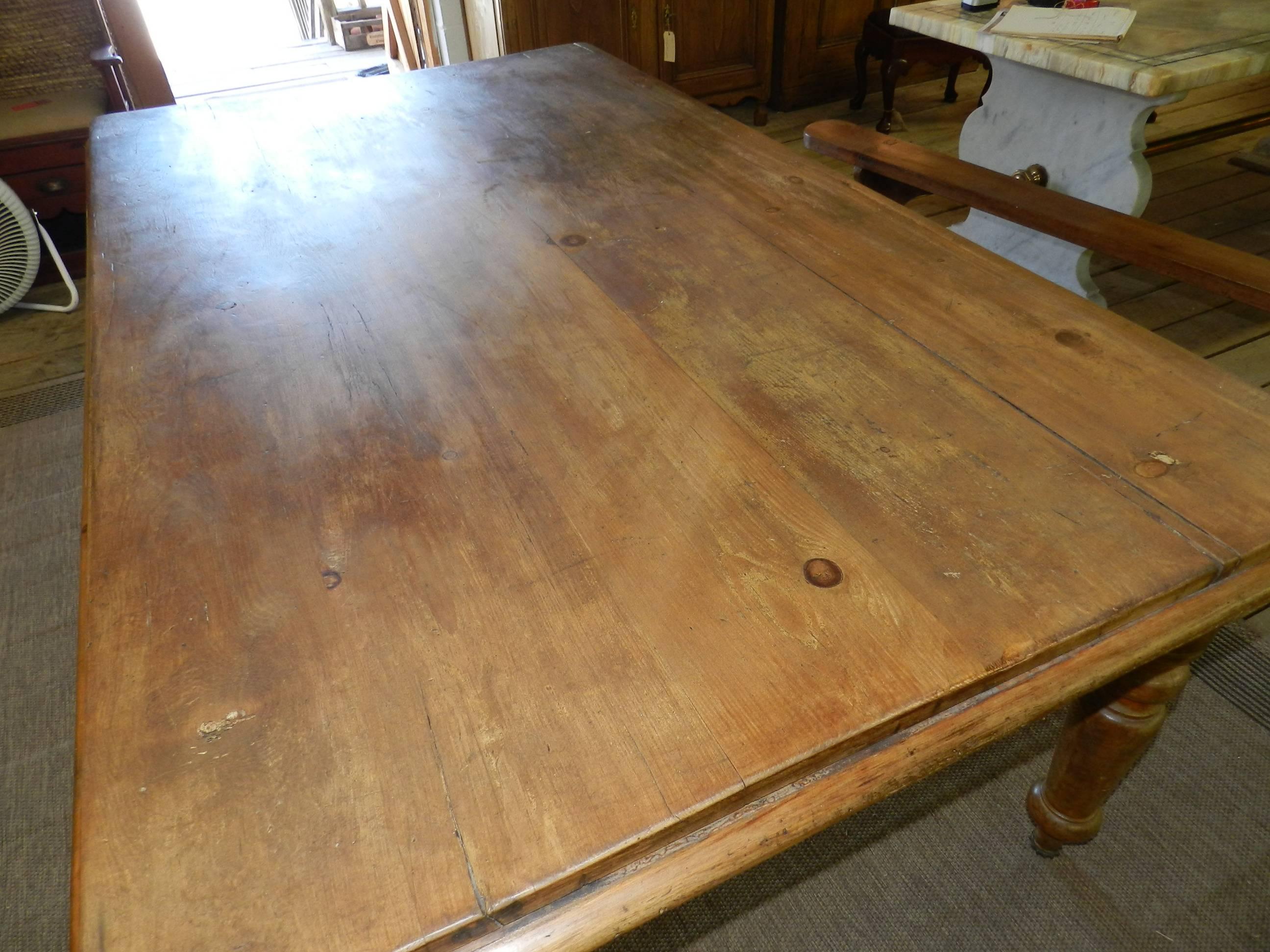 Antique Pine Farm Table 1