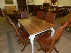 Set of Six Spanish Leather Chairs