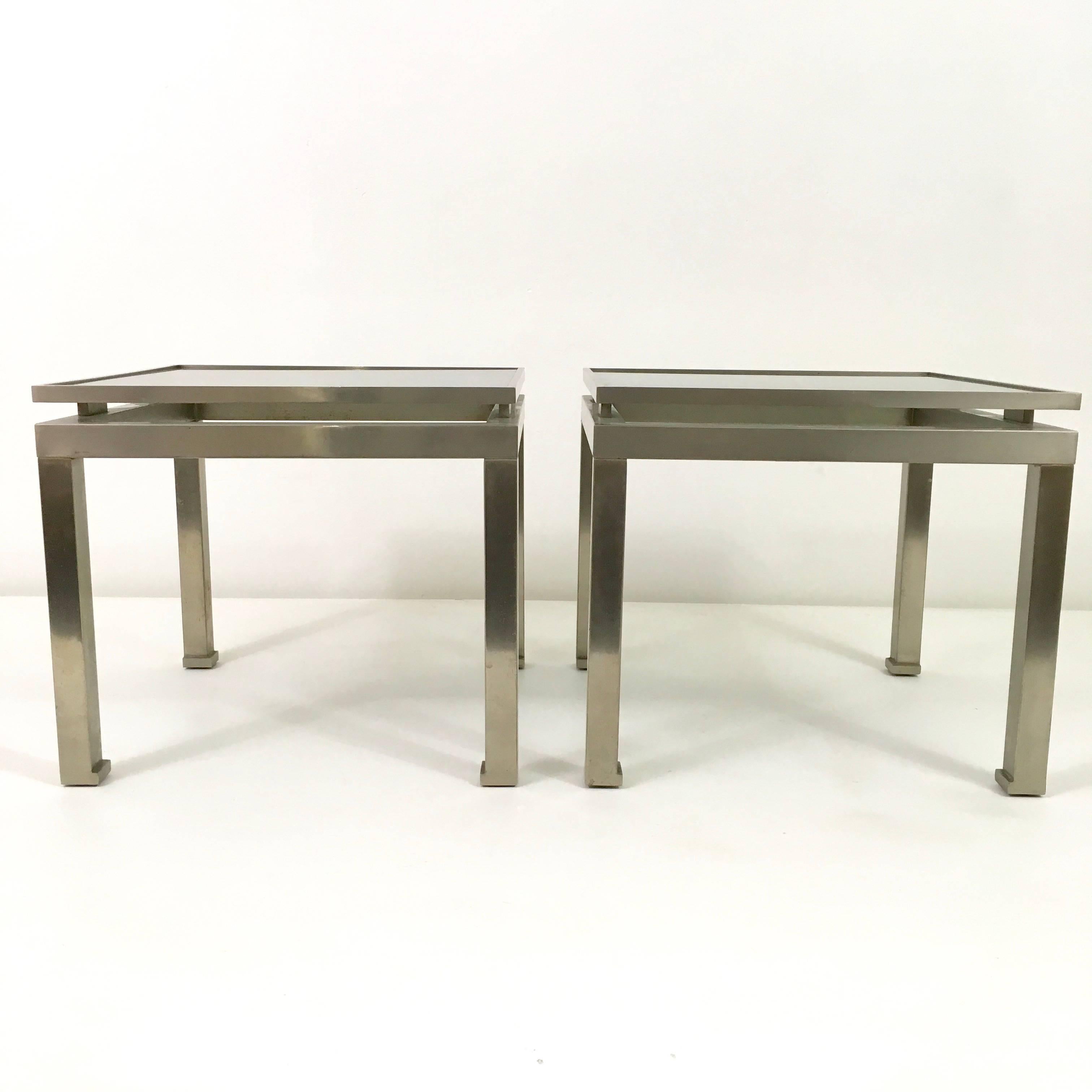 A smashing pair of side tables.