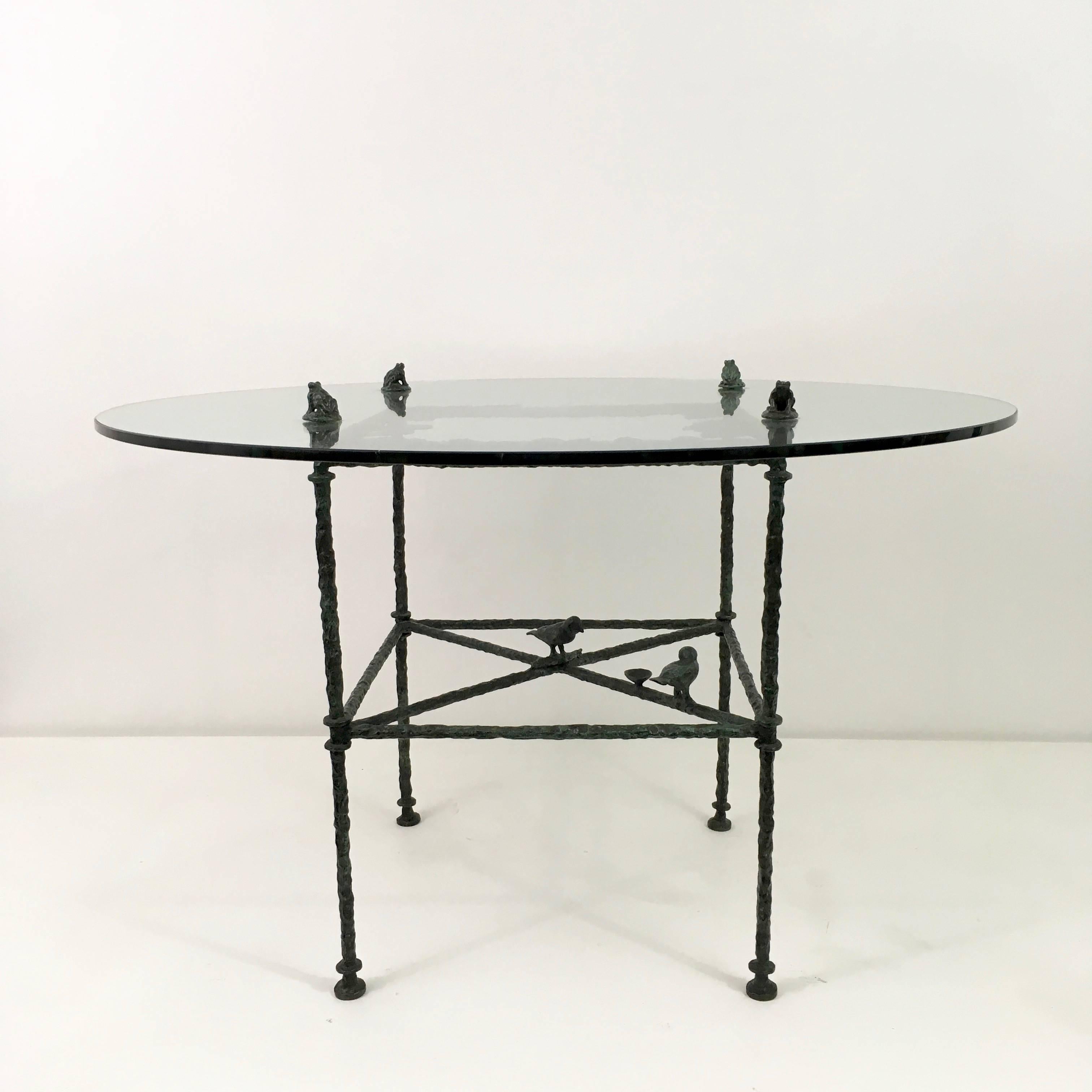 A spectacular Diego Giacometti table.
Fully signed and documented with an impeccable provenance.