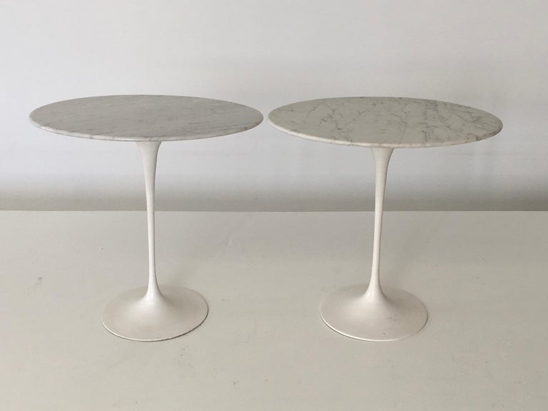 Eero Saarinen Oval Tulip Tables In Carrera Marble For At 1stdibs Eero Saarinen Oval Tulip Tables In Carrera Marble
