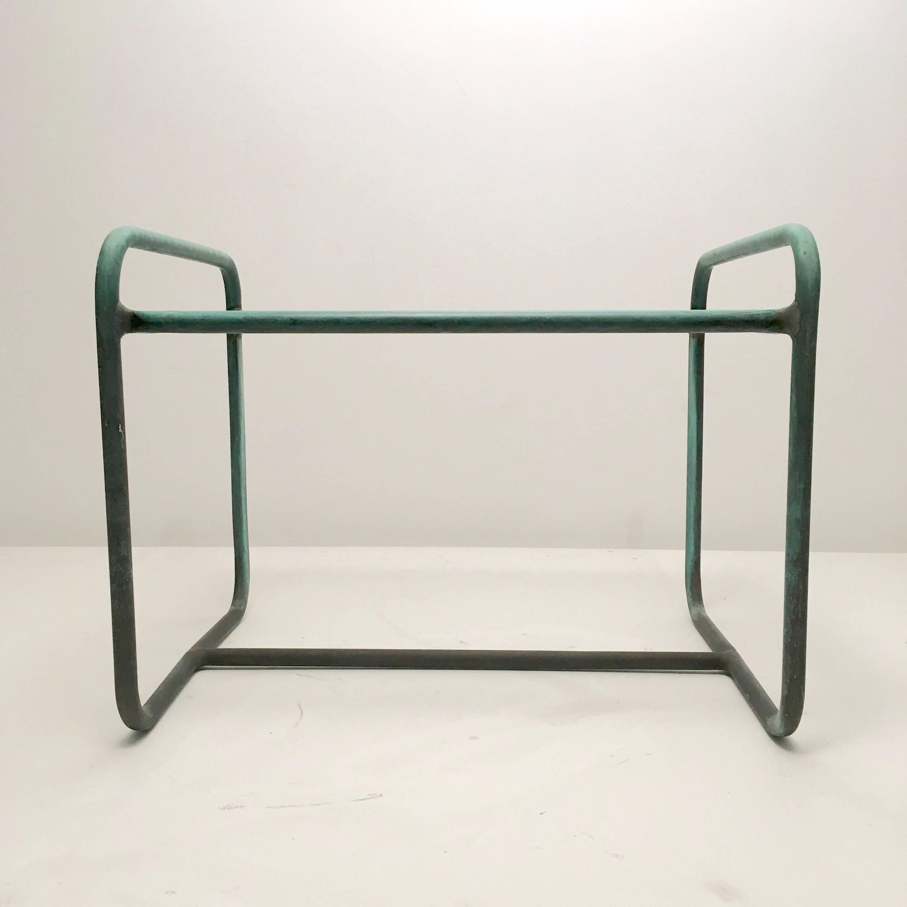 American Walter Lamb Pair of Glass Top Side tables