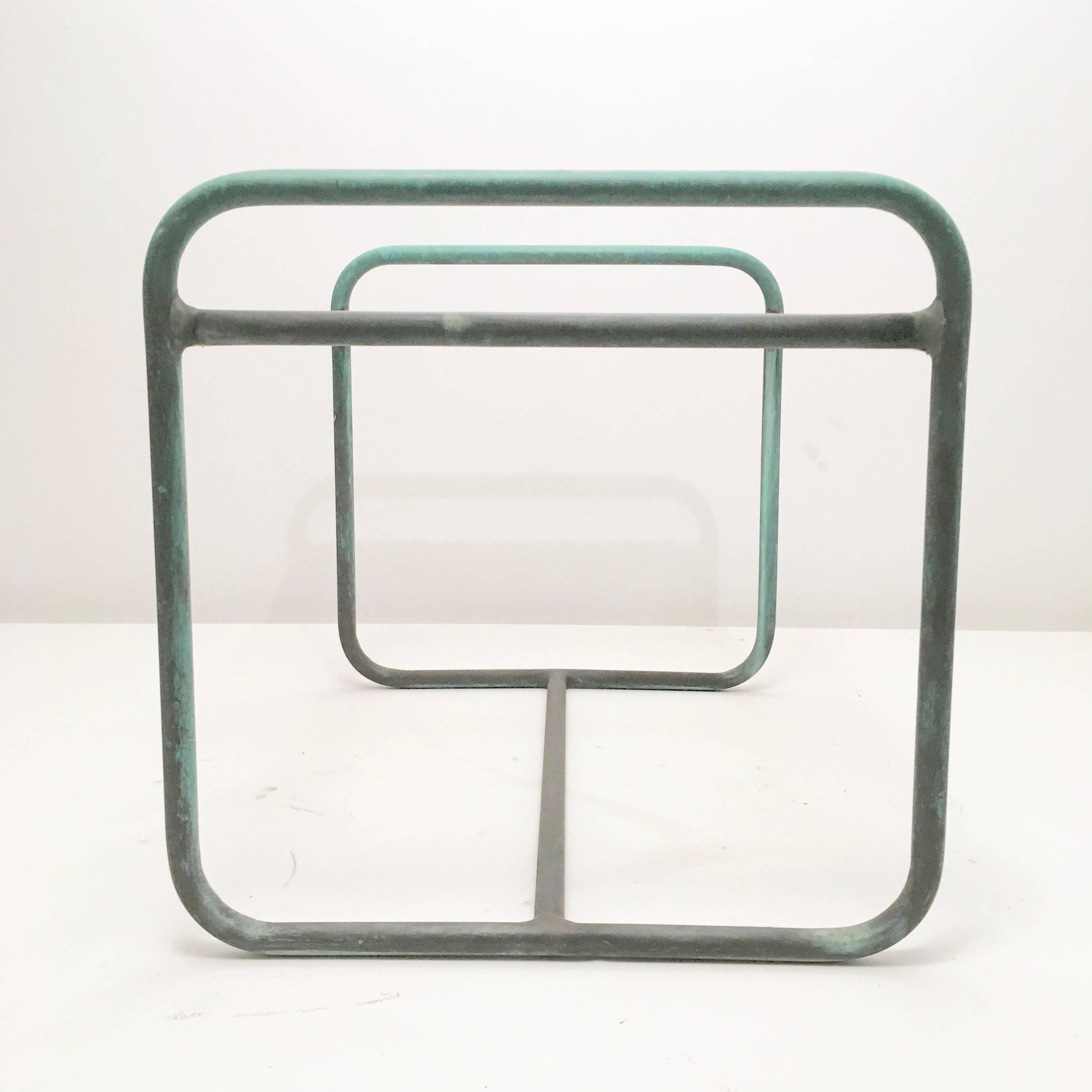 Mid-20th Century Walter Lamb Pair of Glass Top Side tables