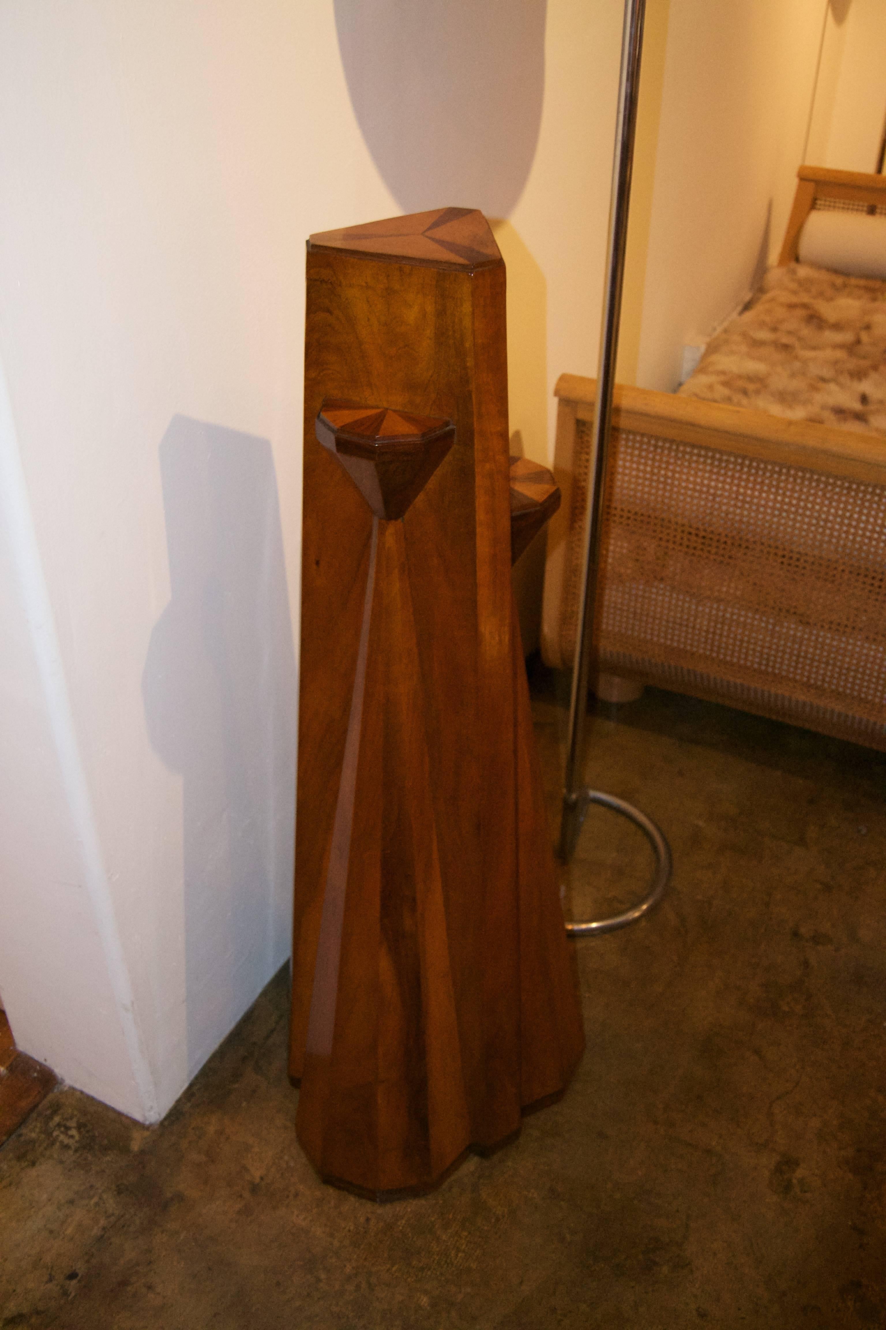 Czech Cubist Rare Pedestal In Excellent Condition For Sale In Los Angeles, CA