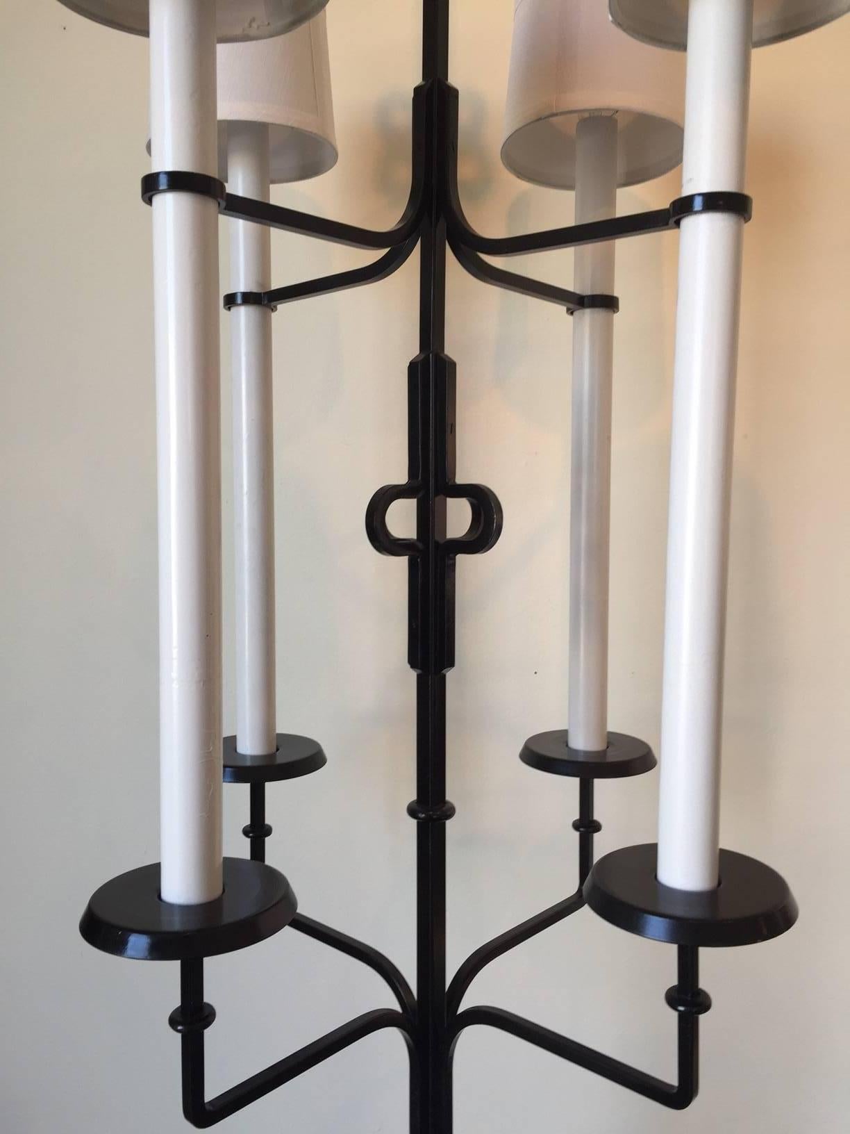 20th Century Tommi Parzinger Magnificent Iron Floor Lamps For Sale