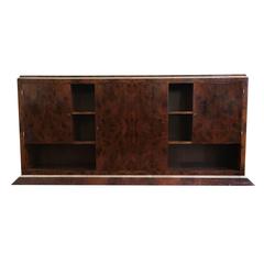 Jacques Adnet Chrome-Mounted Credenza