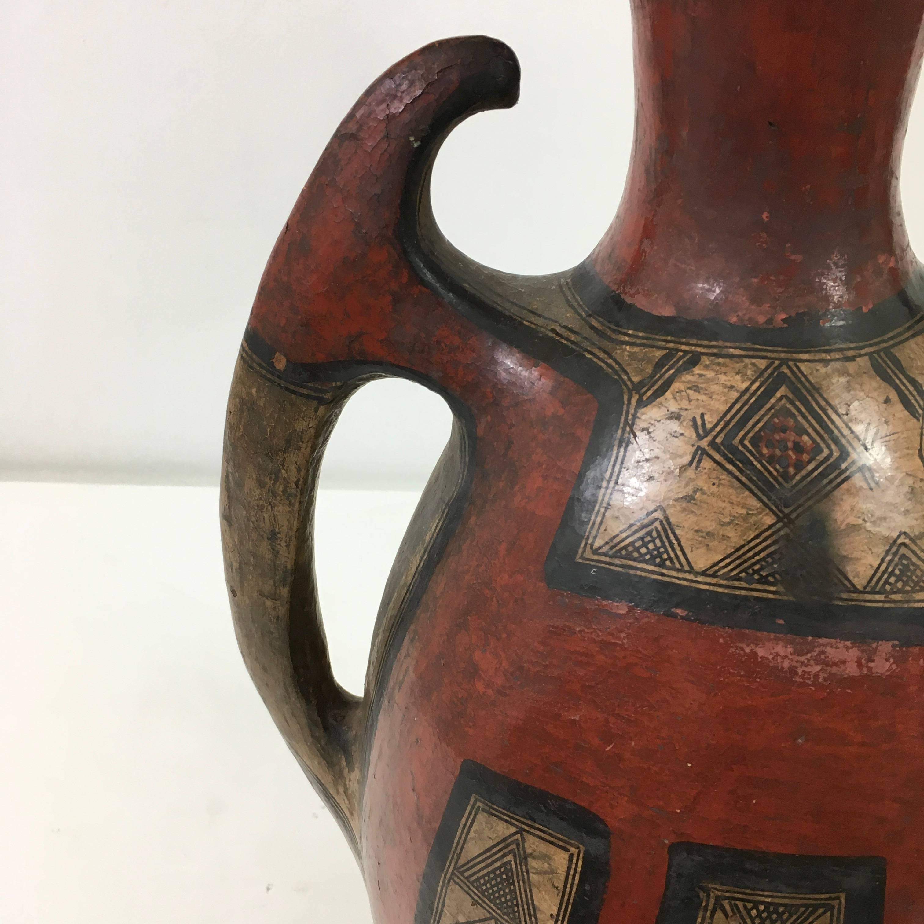 Samuel Marx Indian Pottery Table Lamp In Excellent Condition For Sale In Los Angeles, CA